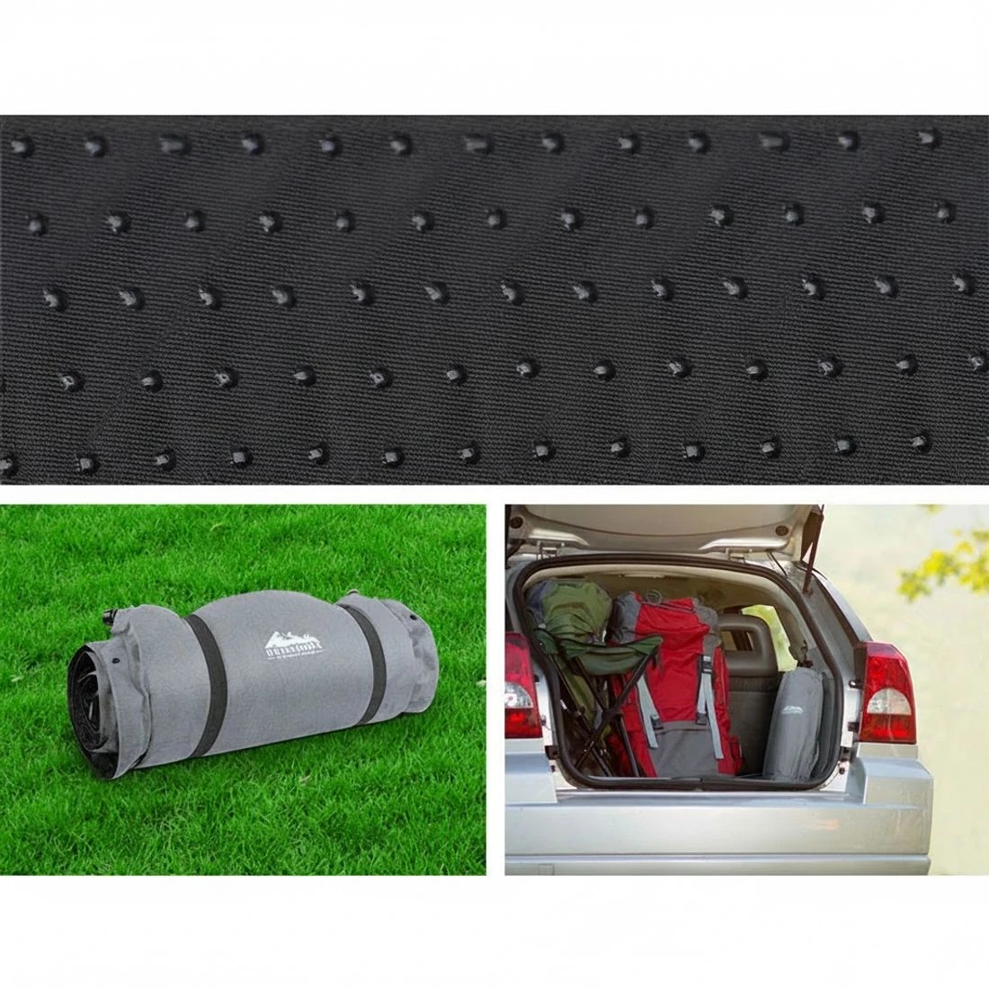 5 Weisshorn Self Inflating Mattress Camping Sleeping Mat Air Bed Single - Grey, 5 of 8