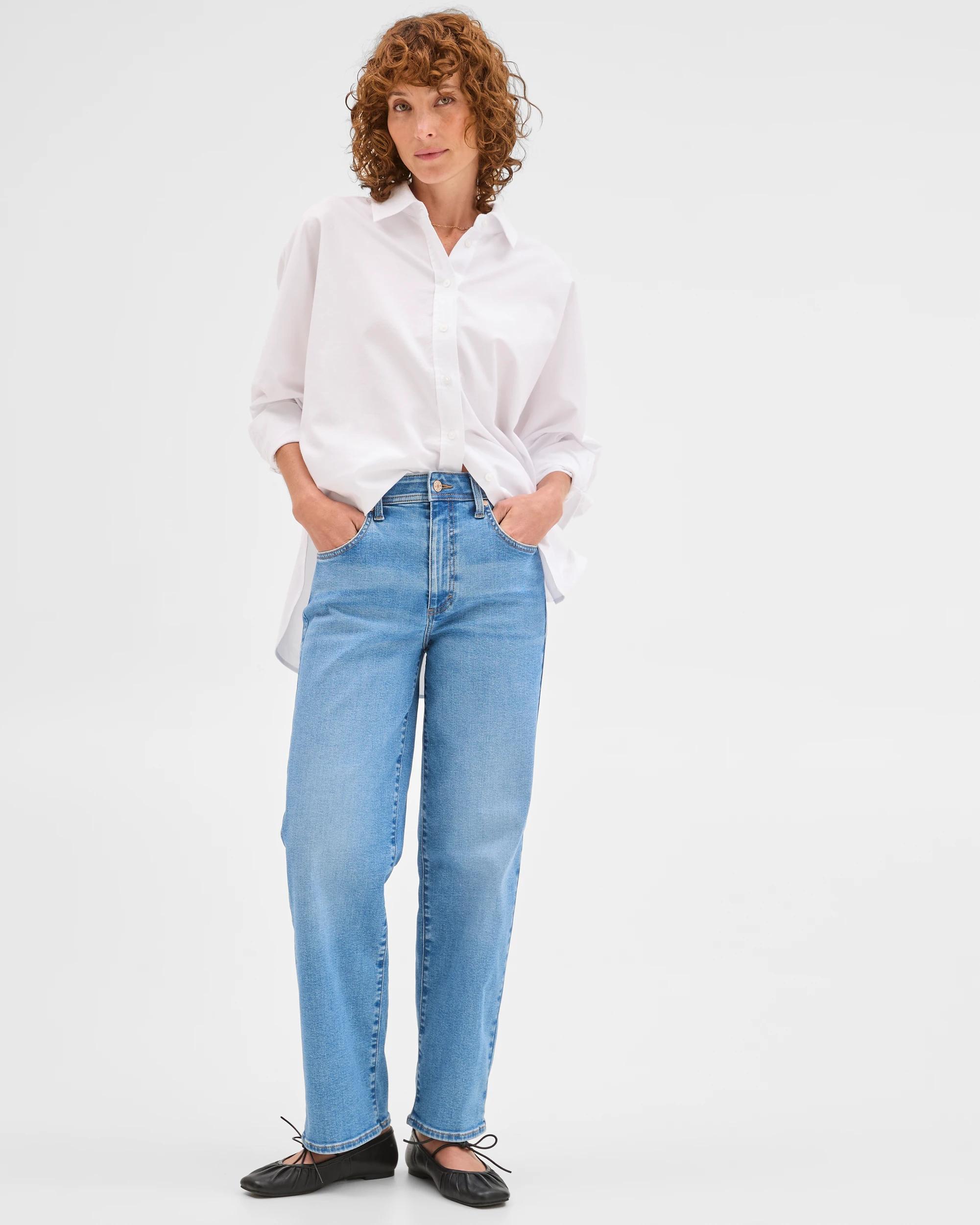 1 Target Denim Tara Slim Fit Straight Denim Jeans SOFT WORN INDIGO, 1 of 6