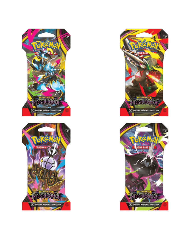 Pokemon Trading Card Game: Mega Evolution Pitch Black Sleeved Booster Pack - Asso