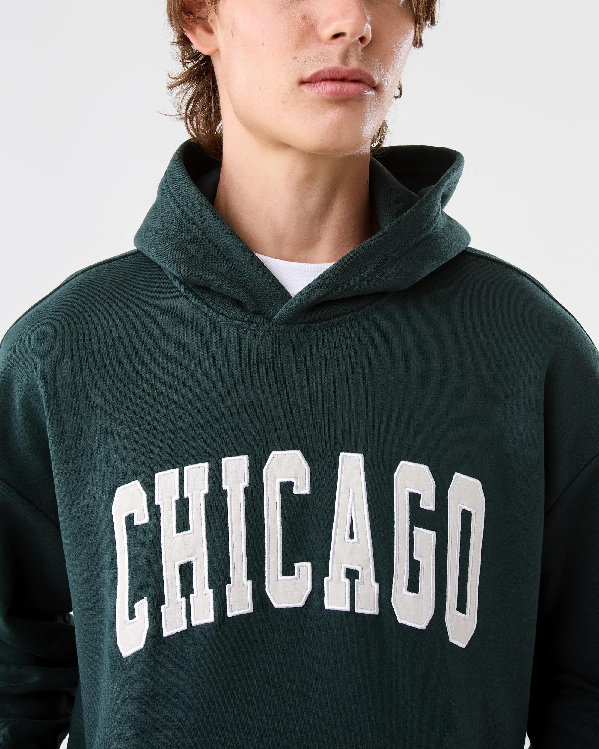 6 Oversized Boxy Print Hoodie Grn Chicgo, 6 of 7