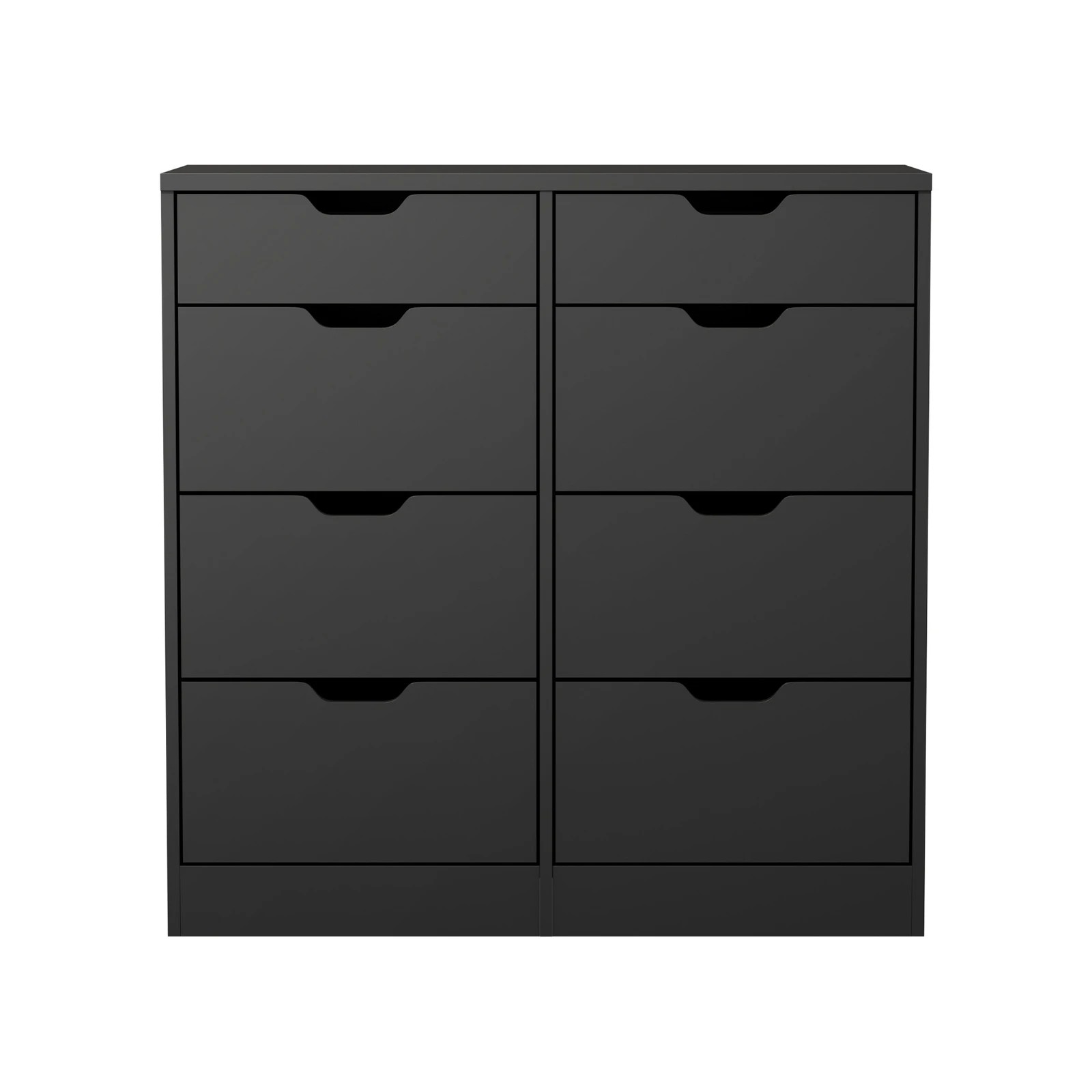 7 Oikiture 8 Chest of Drawers Tallboy Cabinet Dresser Bedroom Storage - Black, 7 of 8