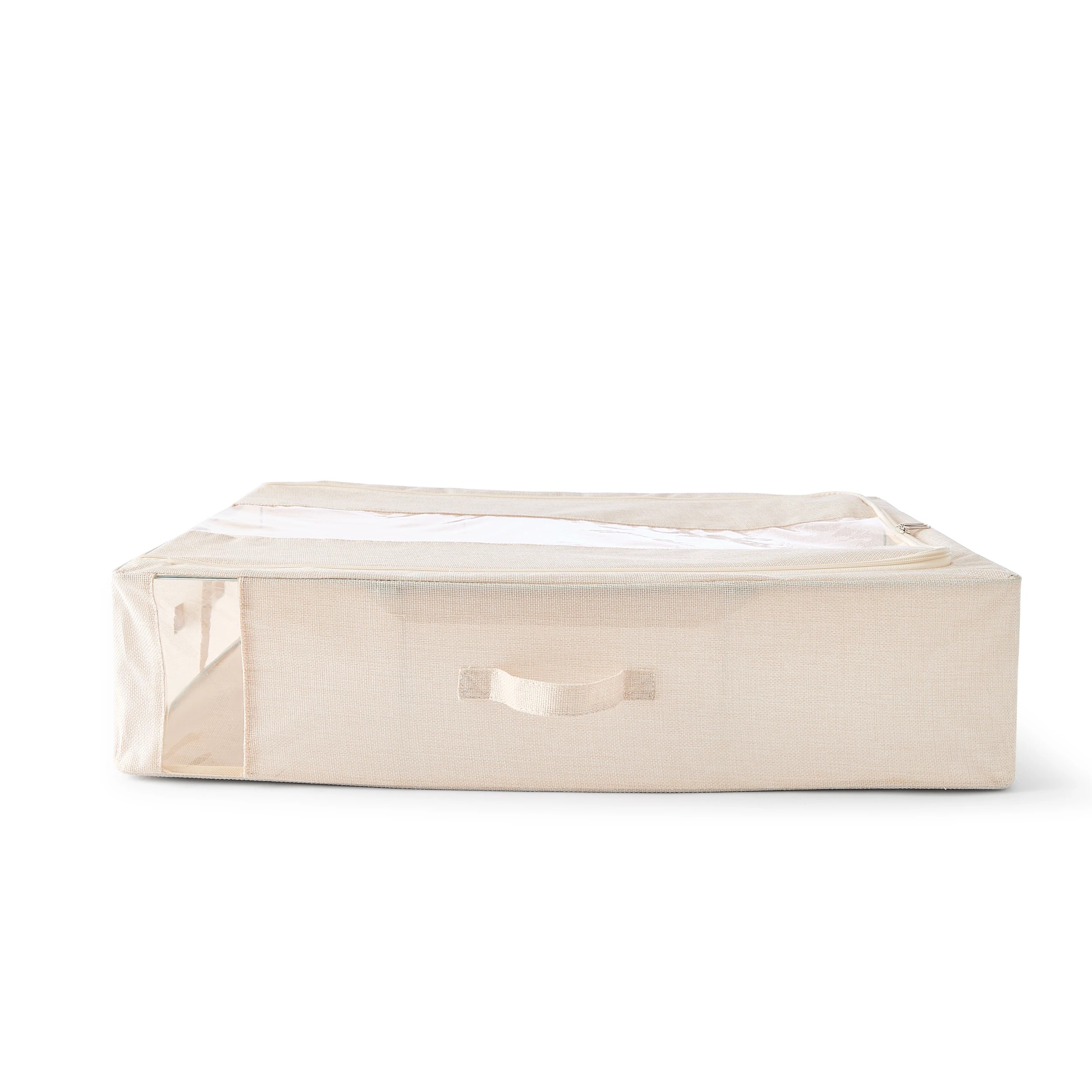 5 Linen Look Underbed Collapsible Box - Beige, 5 of 8