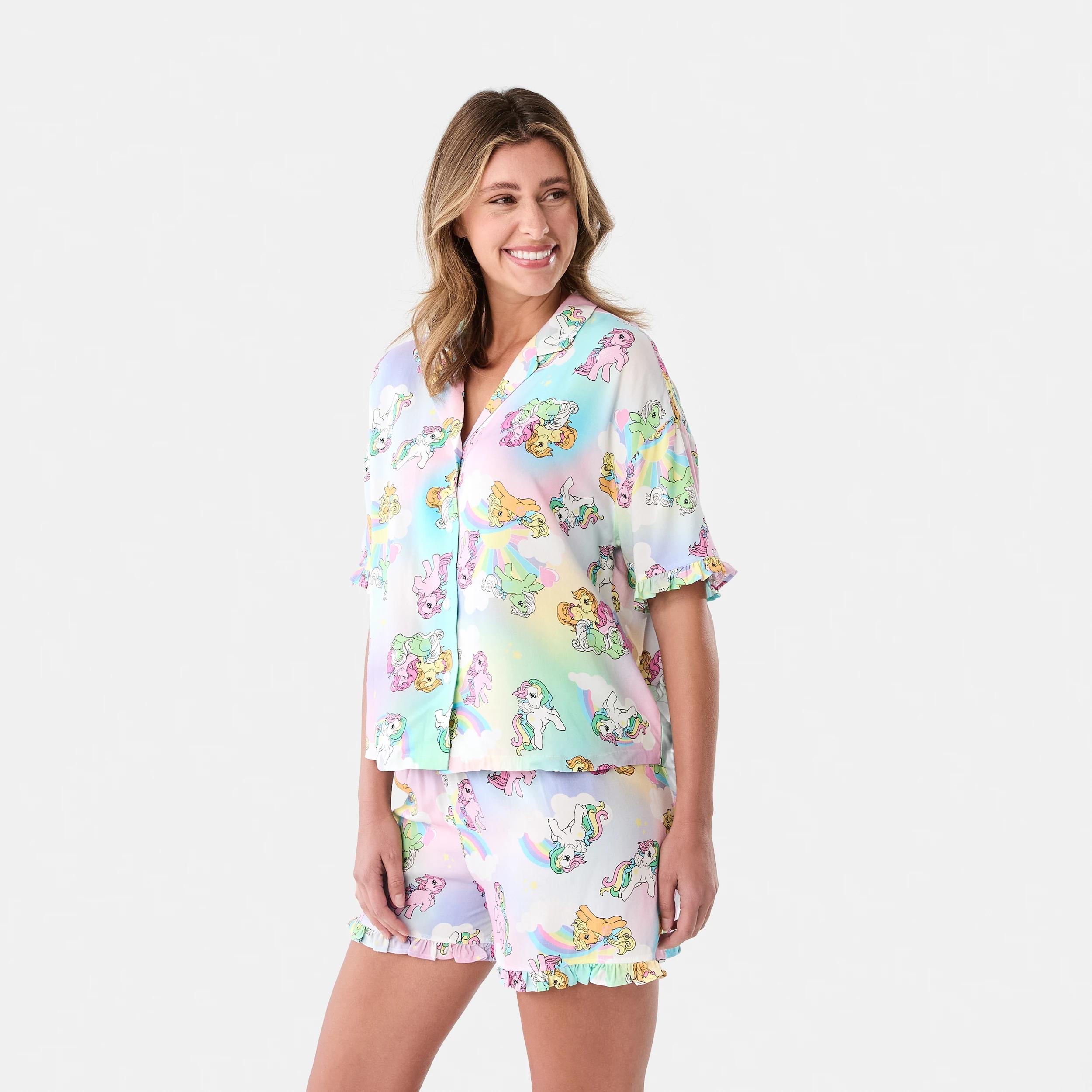 2 My Little Pony License Short Sleeve Top and Shorts Woven Boxy Pyjama Set My Lt Pony, 2 of 8