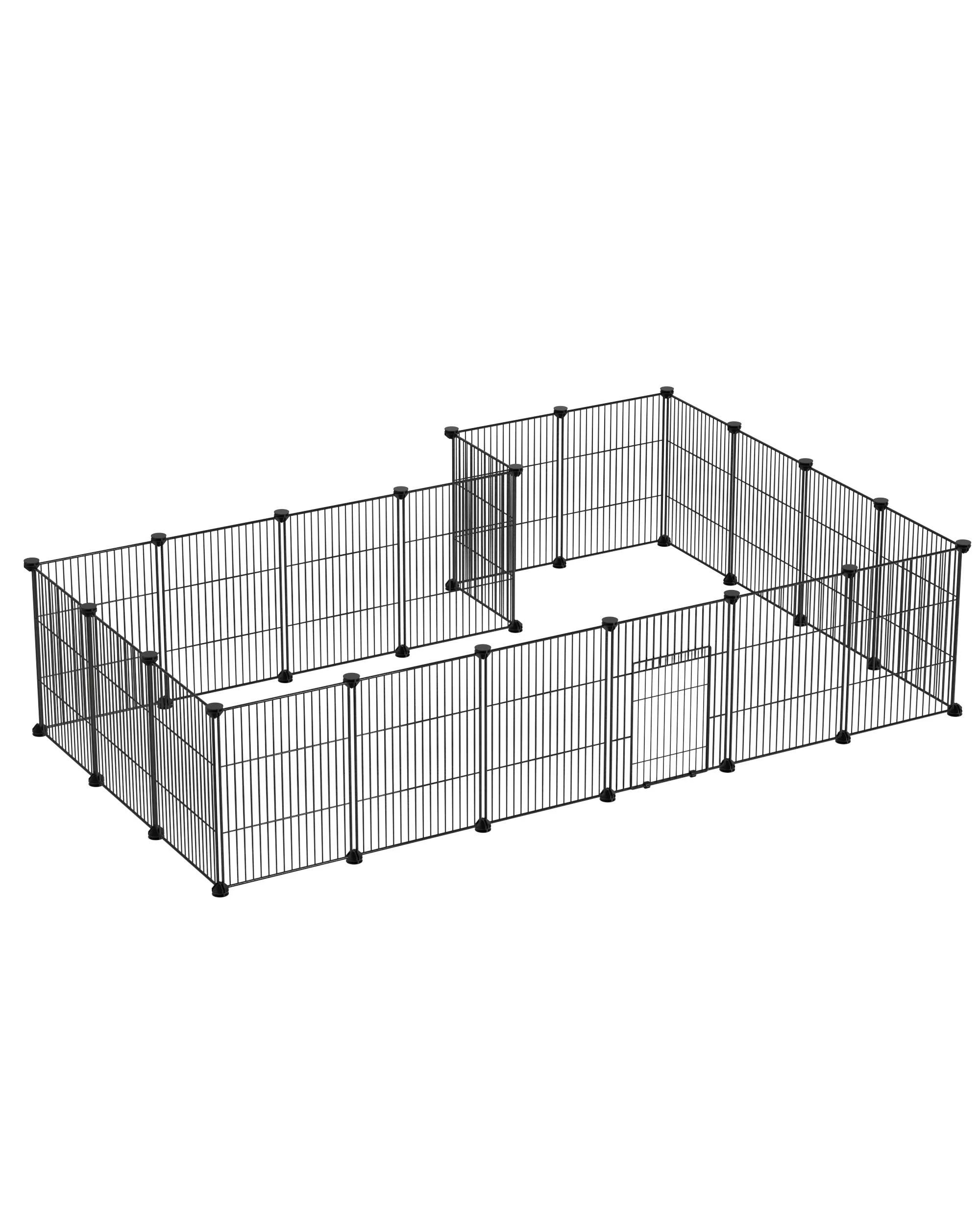 7 Advwin Rabbit Hutch Bunny Cage + 20 Panel Pet Playpen Pet Fence Enclosure, 7 of 8