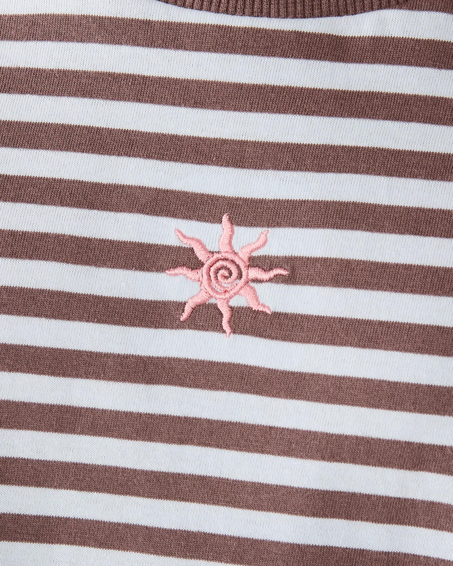 5 Short Sleeve Striped Oversized T-shirt Blu Stripe, 5 of 7
