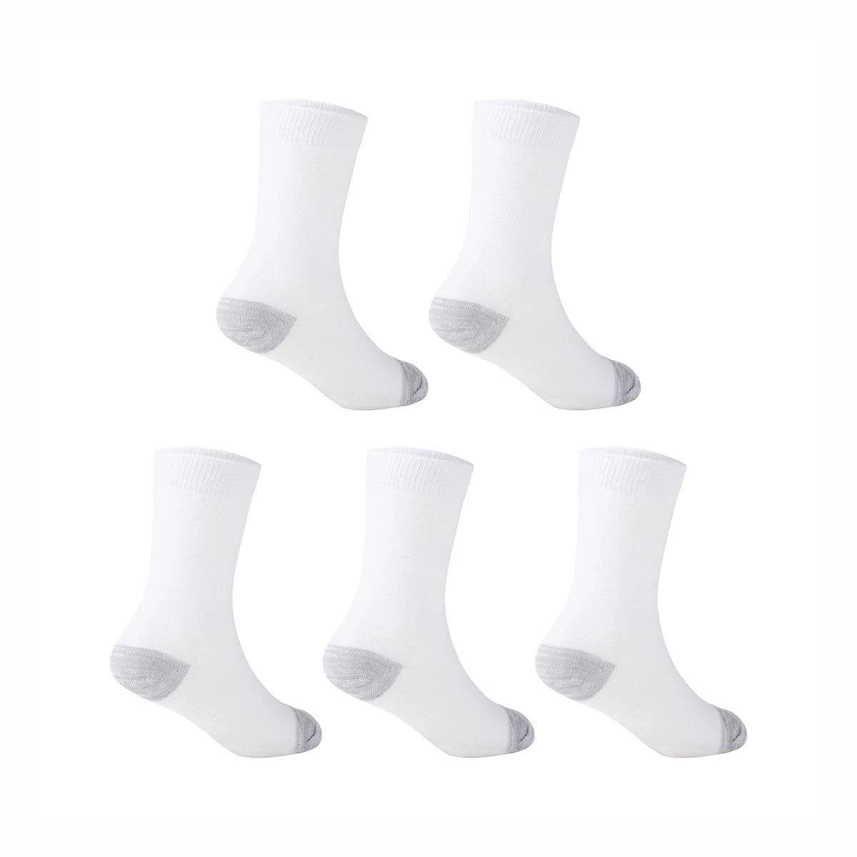 2 5 Pack Tough Crew Socks White, 2 of 2