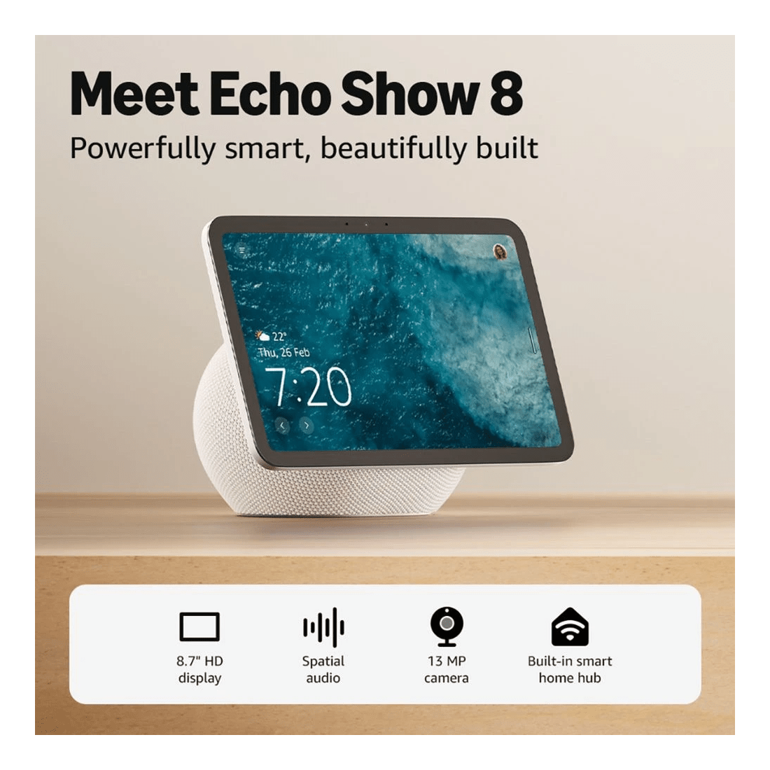 6 Amazon Echo Show 8 Glacier White, 6 of 8