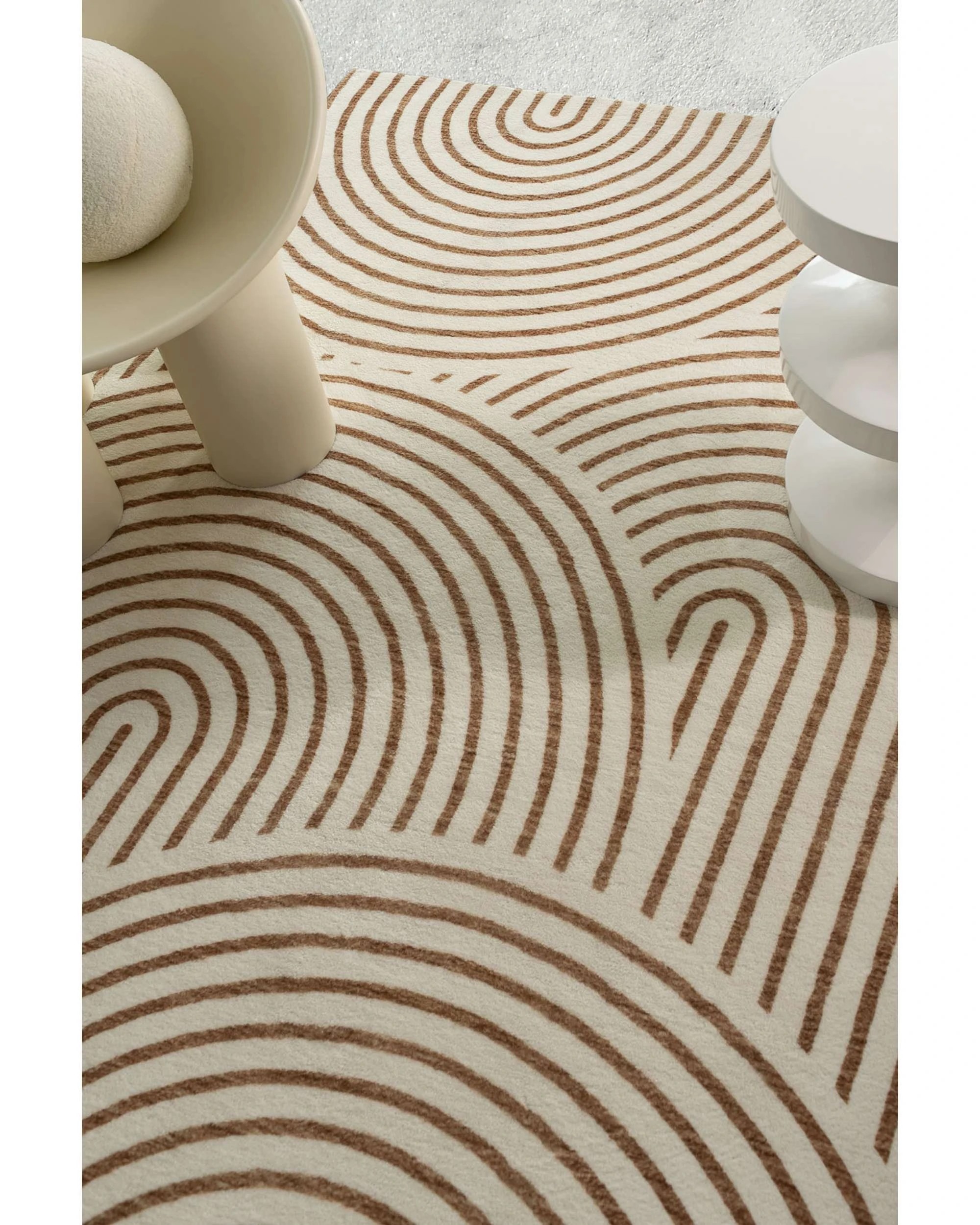 3 Loopsie Abel Geometric Washable Rug-180cm x 120cm - White, 3 of 7