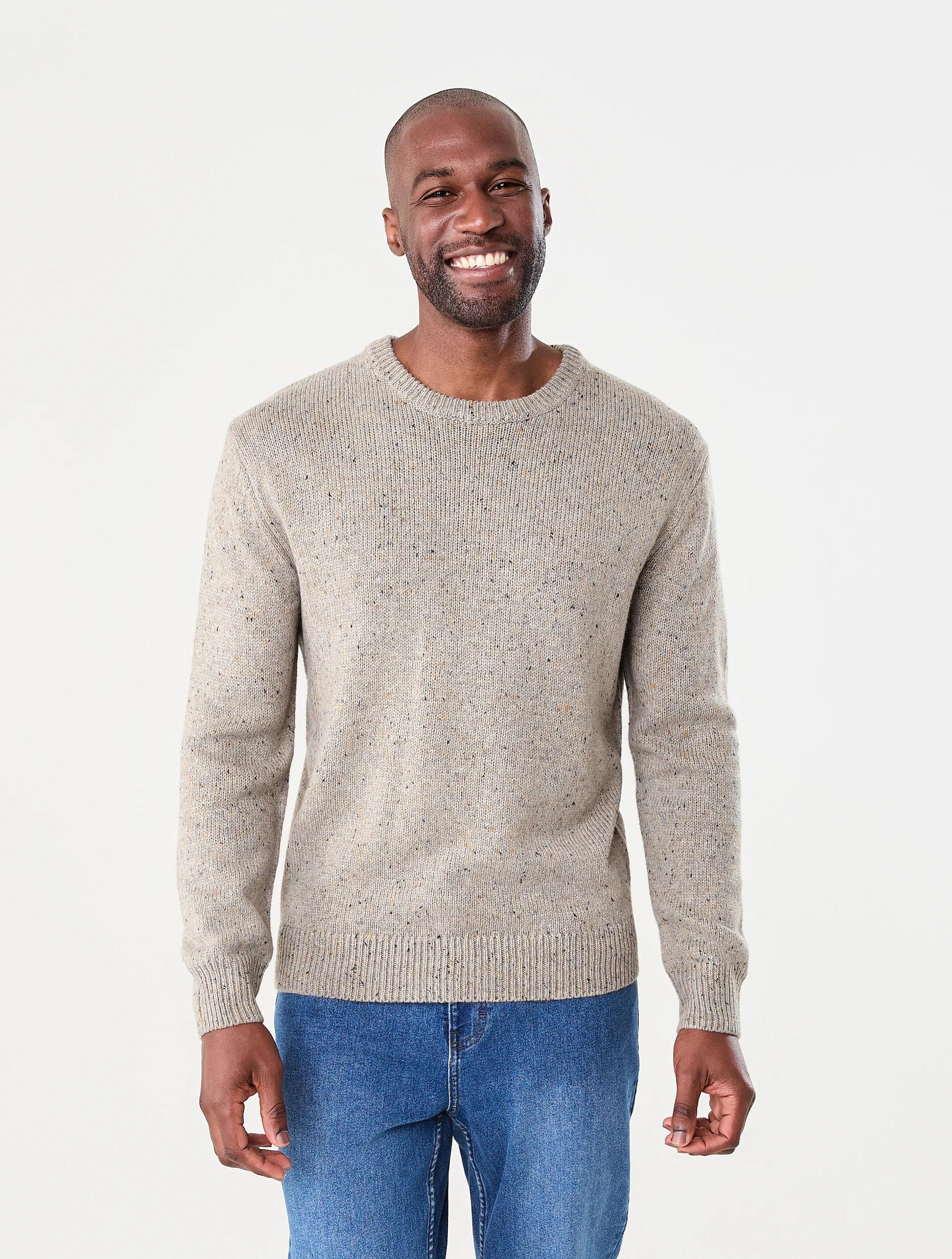 1 Crew Neck Knit Jumper Bge Otml, 1 of 6
