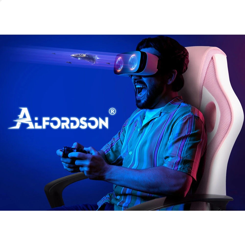 8 Alfordson Gaming Chair Racing Office Executive Computer Seat Work - Pink, 8 of 9