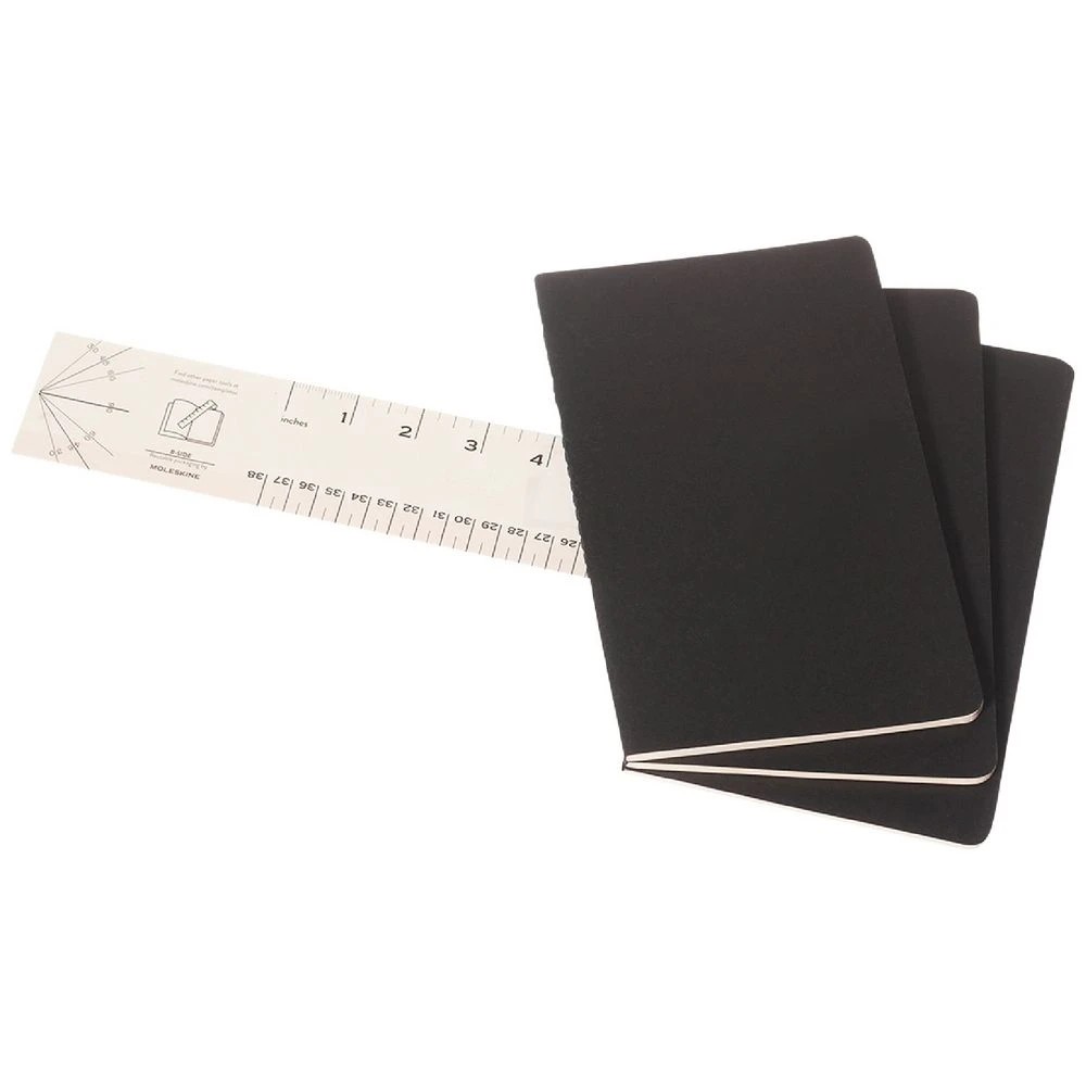 4 Moleskine Cahier Ruled Notebook Large Black 3 Pack, 4 of 7