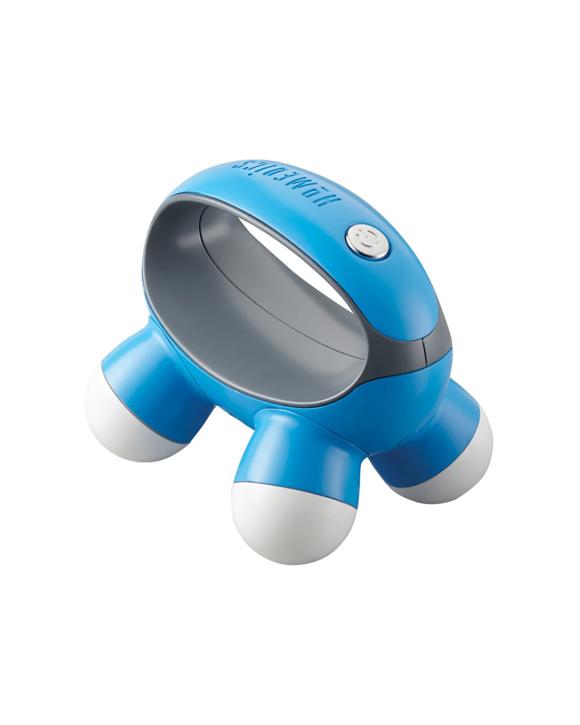 HOMEDICS Quatro Mini Massager Quad Nodes Battery Operated Handheld Portable - Blue