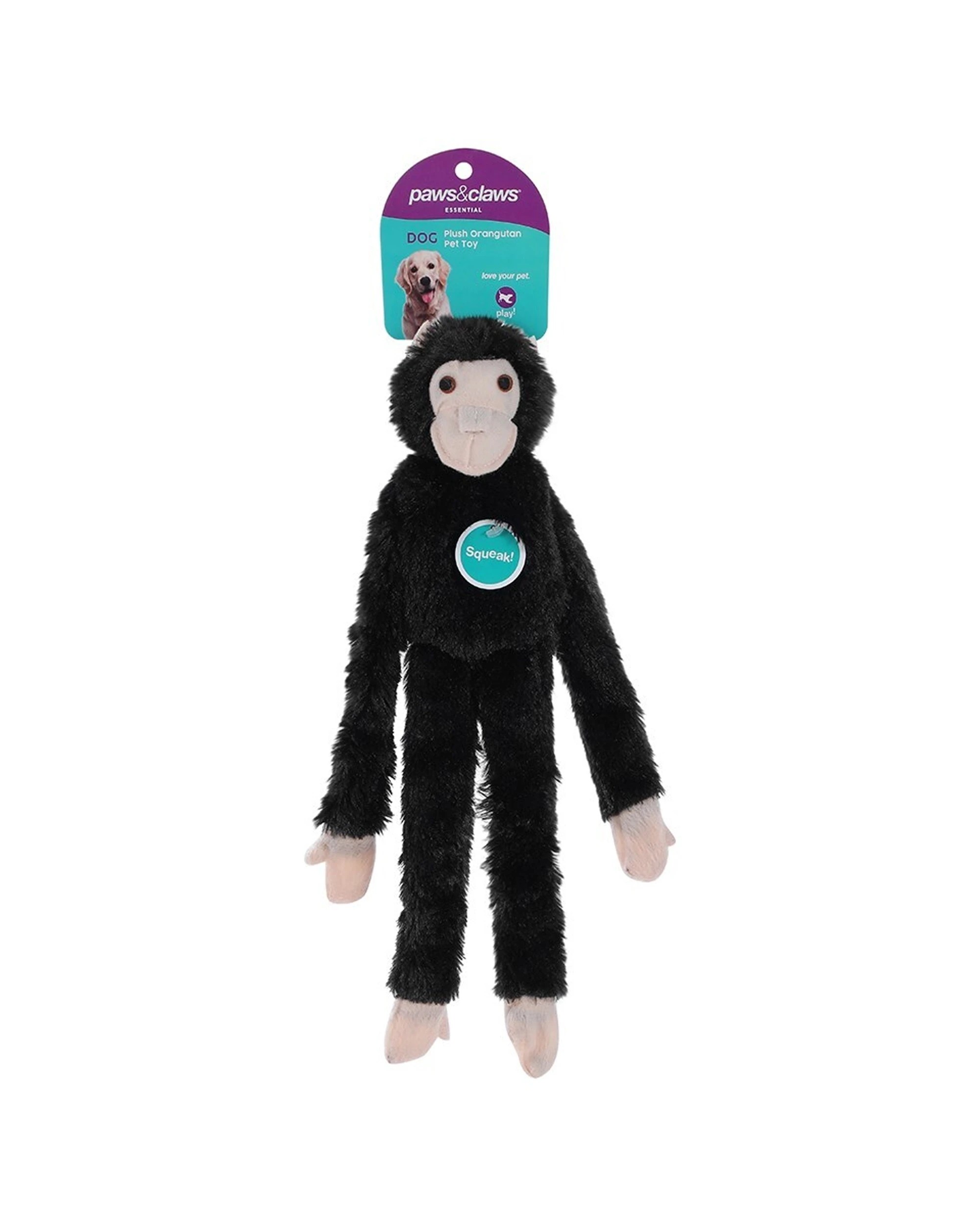 4 Paws And Claws 2PK Orangutan Plush Pet Dog Toy - Multi, 4 of 7