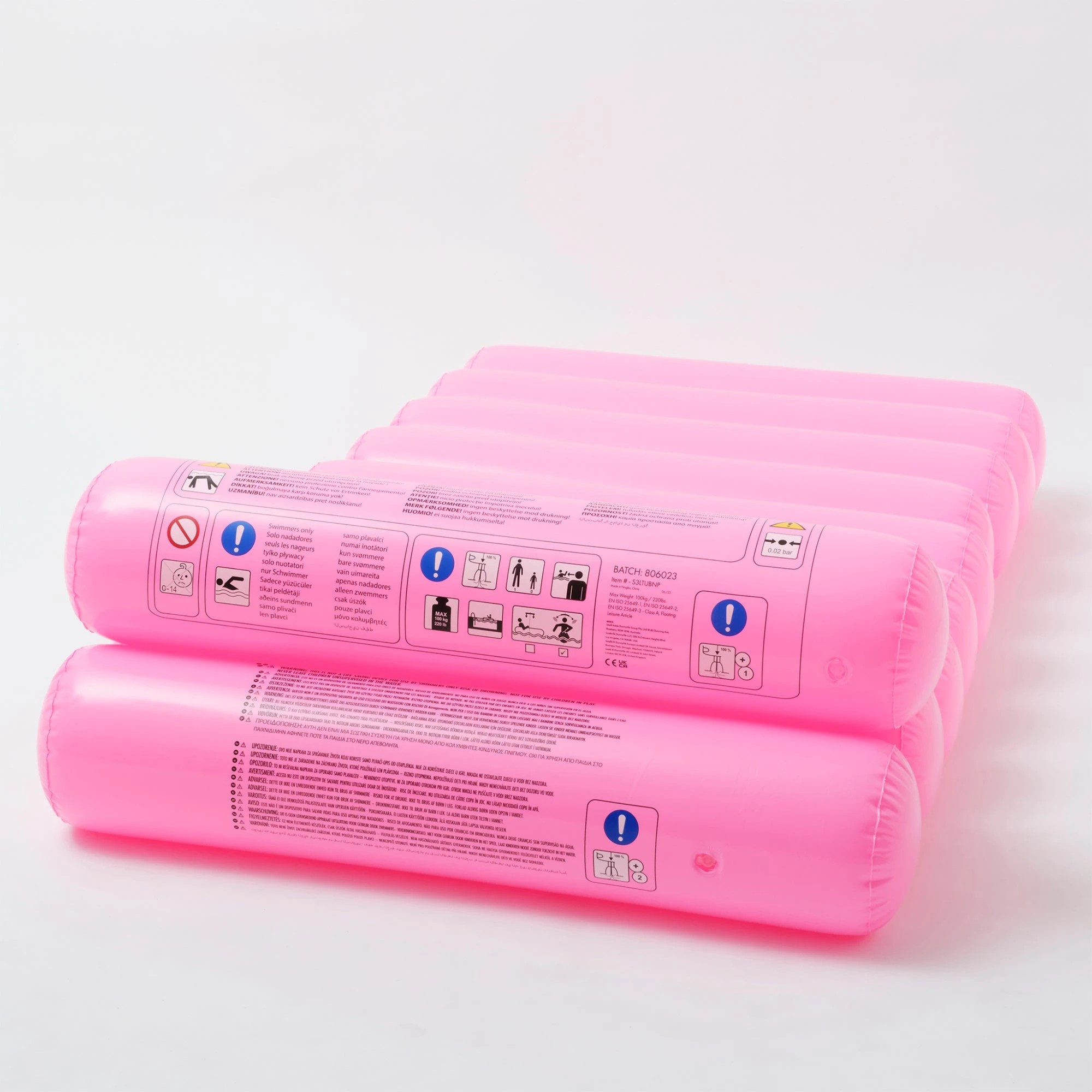 Sunnylife Tube Lilo Pink - Inflatable Pool Float with Headrest - Pink ...