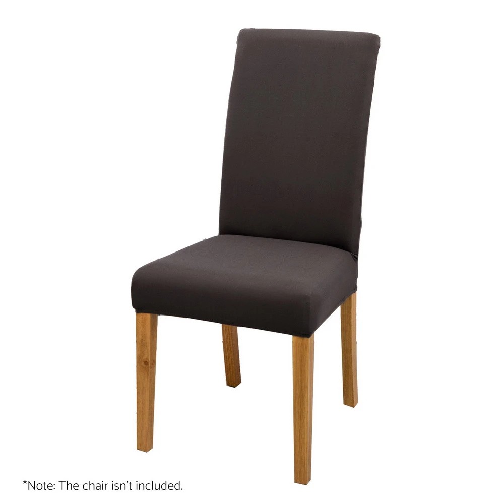 1 Artiss Dining Chair Covers 6x Slipcovers Spandex Stretch Banquet Party - Charcoal, 1 of 6