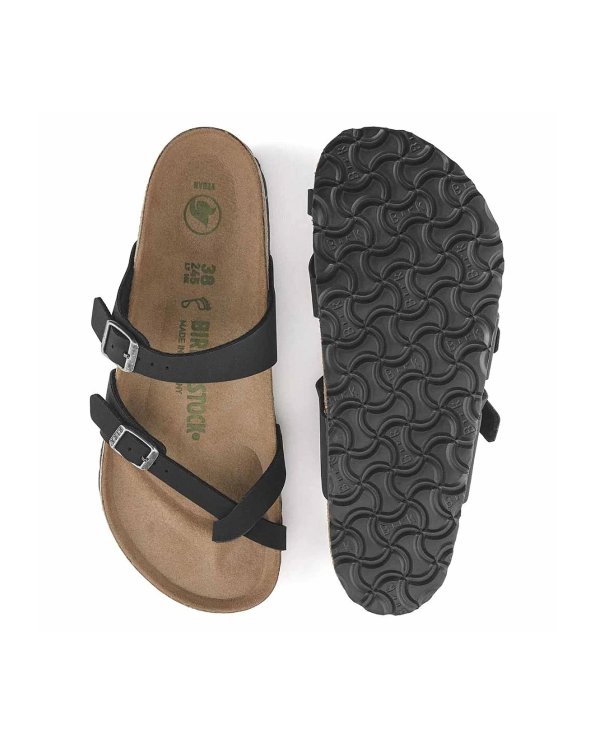 4 Birkenstock Mayari BirkiBuc Vegan Sandals Narrow Width BLACK, 4 of 6