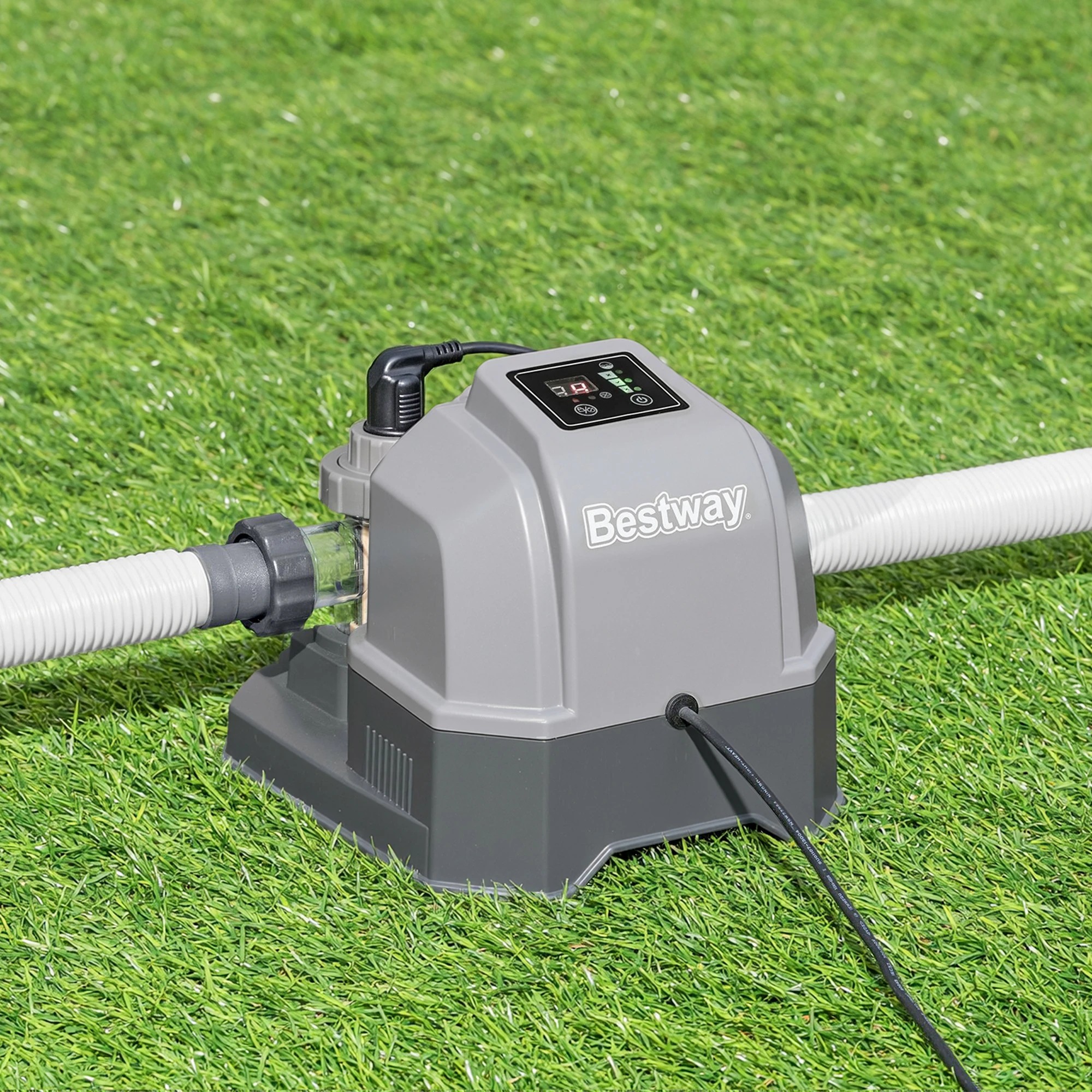2 Bestway Hydrogenic 6g/h Saltwater Chlorinator System Pool Chlorine Generator - Grey, 2 of 8
