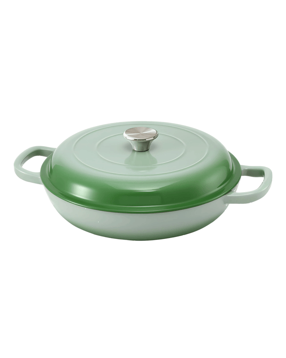 5-Star Chef 3.3L Enameled Cast Iron Dutch Oven Pot with Lid Easy-to-Clean Cooking Pot - Green