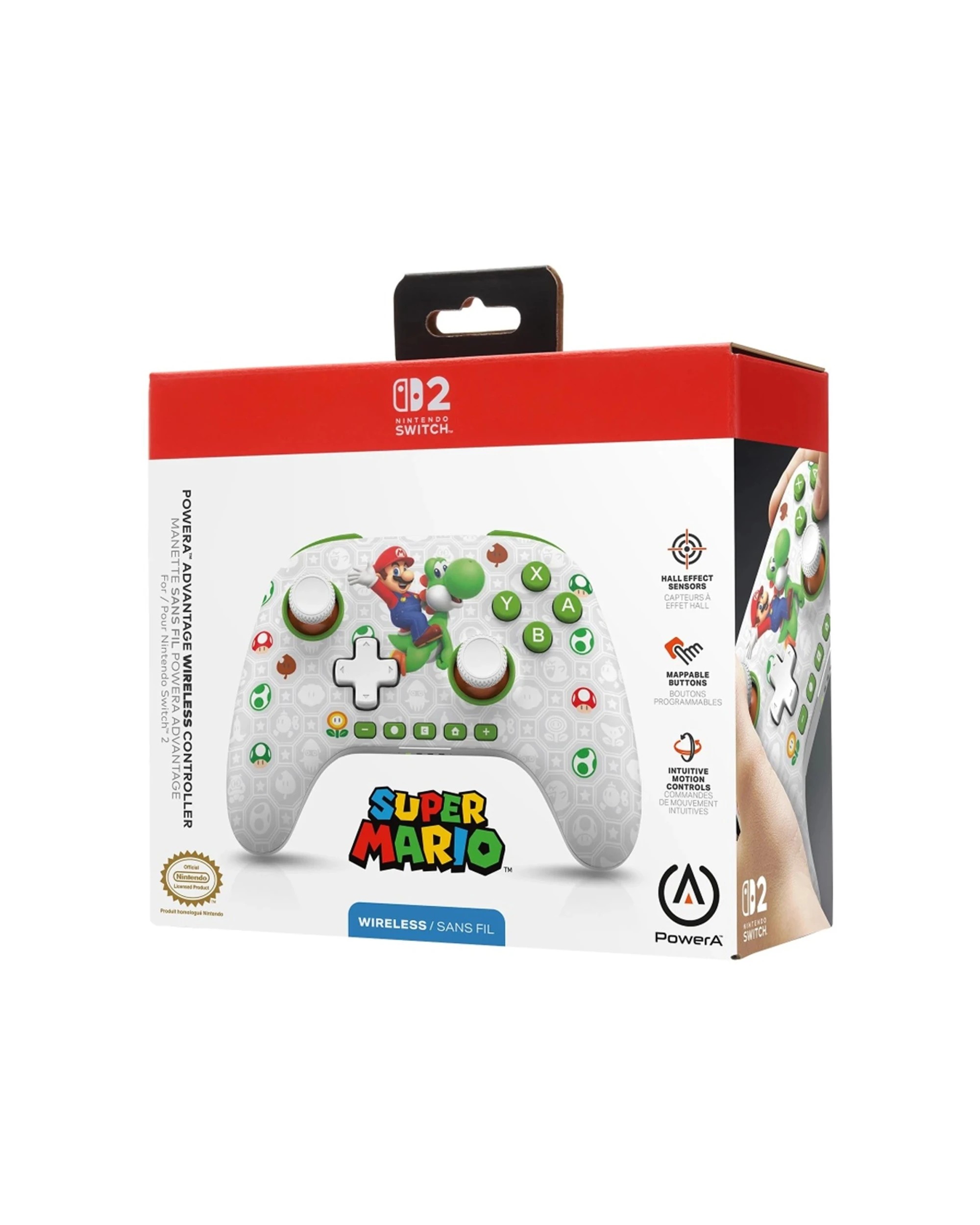 7 PowerA Nintendo Switch 2 Advantage Bluetooth Wireless Gaming Controller Mario & Yoshi - Multi, 7 of 7