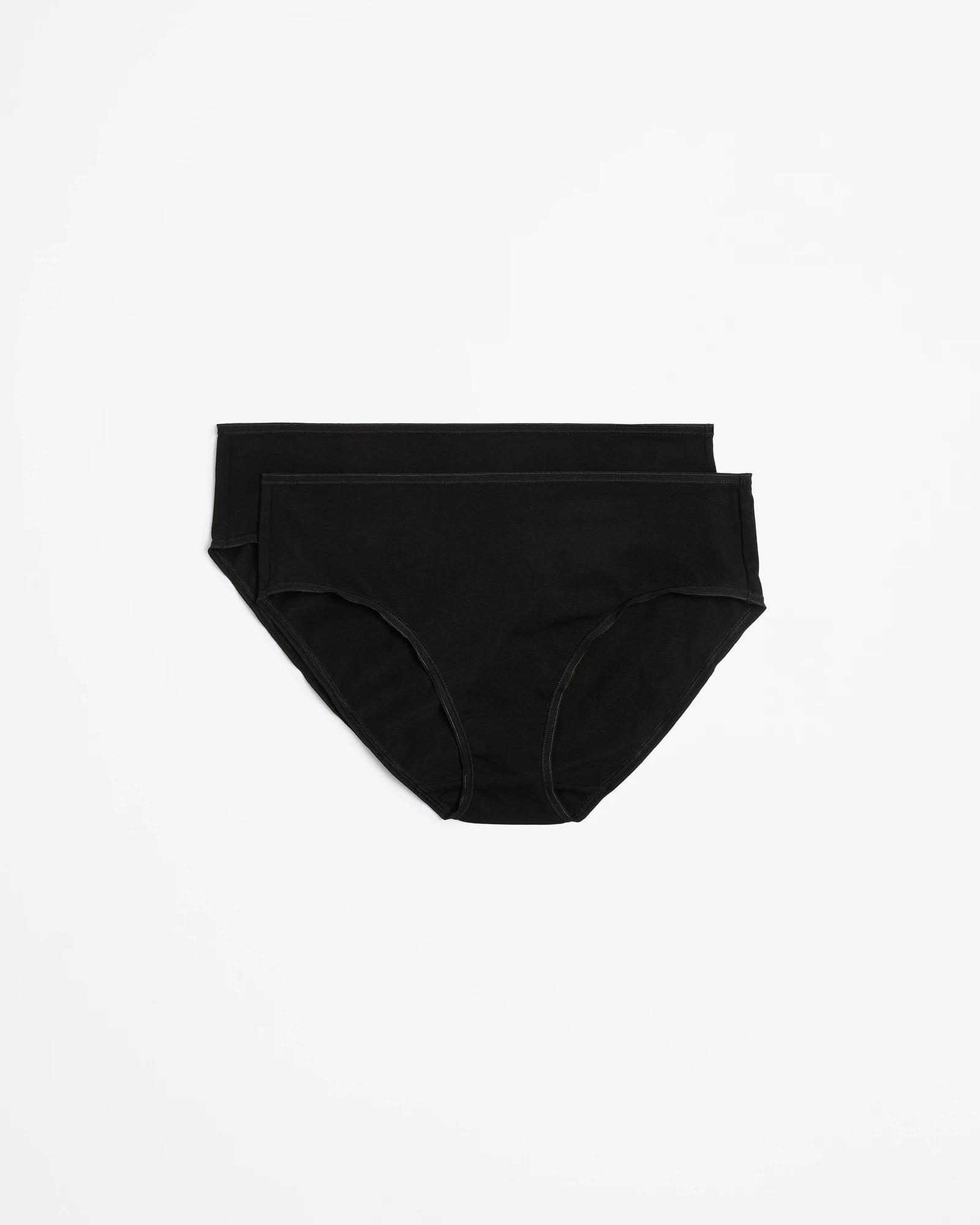 1 Target Australian Cotton Blend 2 Pack Midi Briefs BLACK, 1 of 4