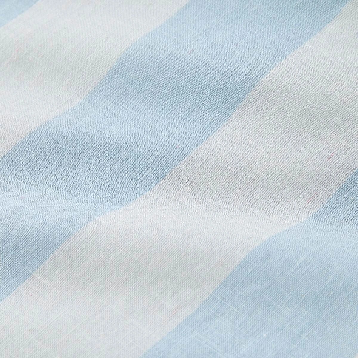 6 Stripe Linen Cotton Quilt Cover Set - King Bed, Blue, 6 of 7