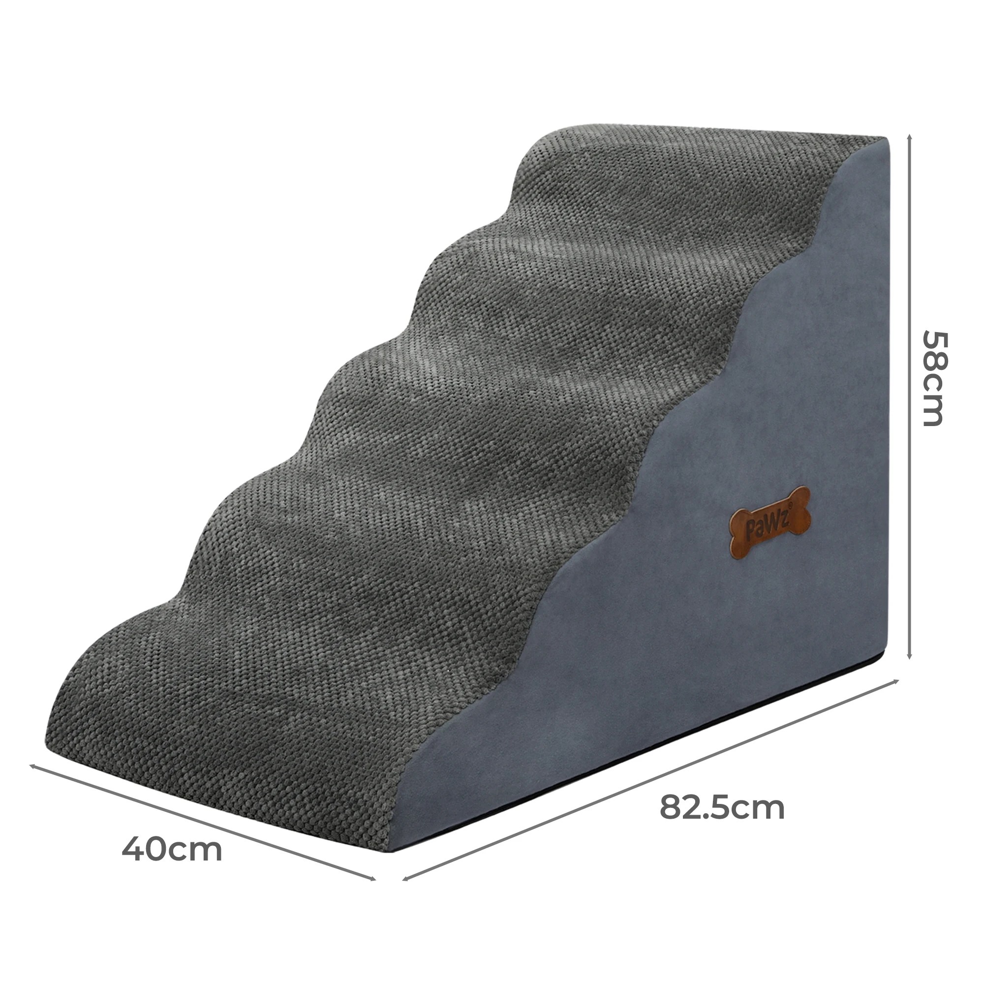 3 Pawz 5 Steps Pet Stairs Dog Ramp High Density Foam Non-Slip Ladder for Bed Sofa, 3 of 8