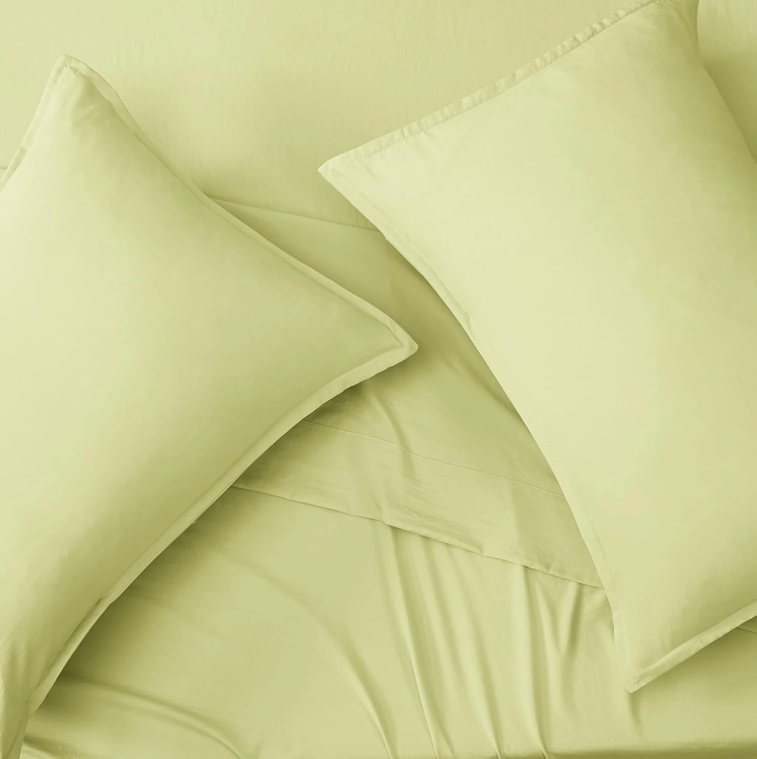 5 CleverPolly 100% Vintage Washed Microfibre Sheet Set - Lemon - King Bed, 5 of 6