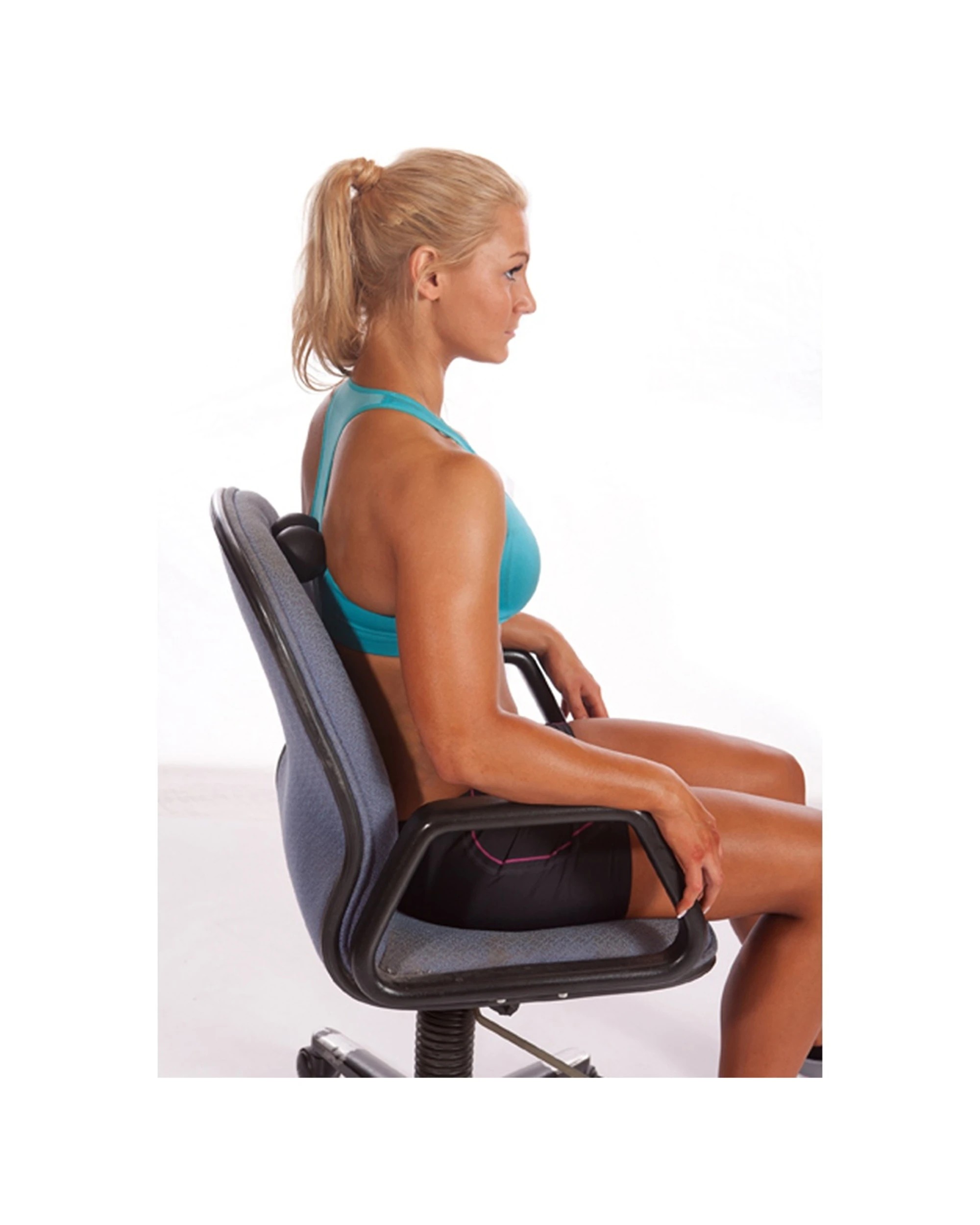 4 Body Sculpture Massage Roller Ergonomic Foam Design Back & Spine Support - Black, 4 of 5