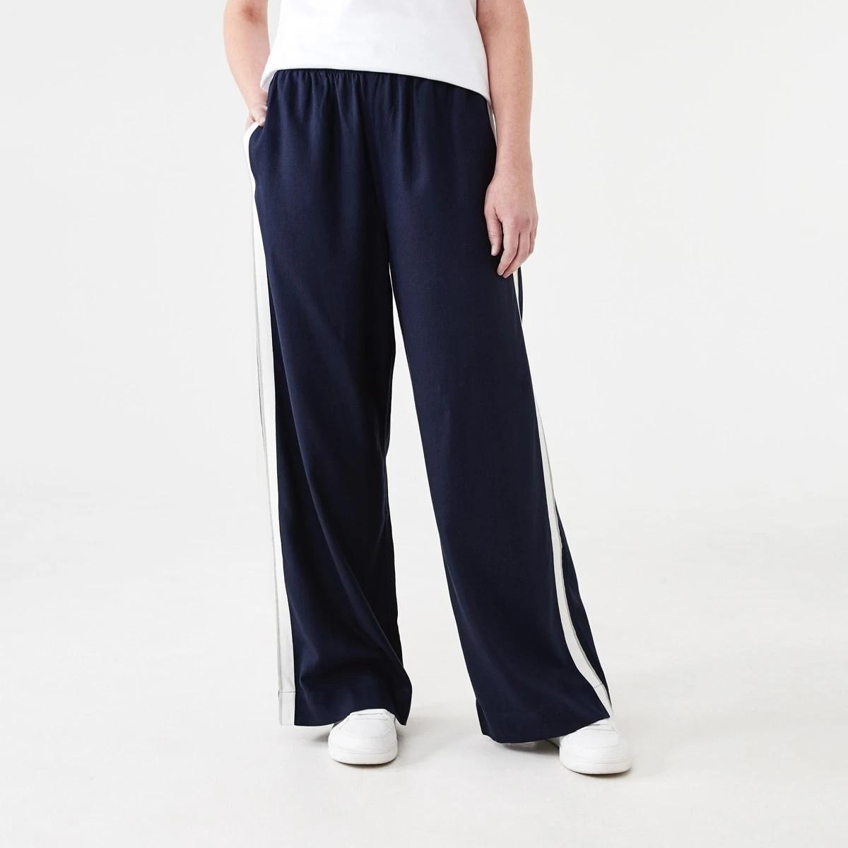 1 Wide Leg Side Tape Pants NAVY BLAZER, 1 of 6