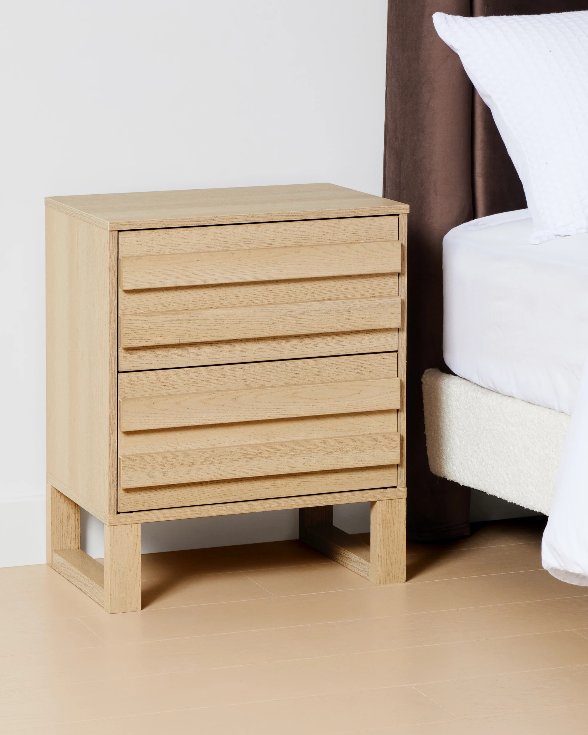 2 Sadie 2 Drawer Bedside Table - Light Oak, 2 of 9