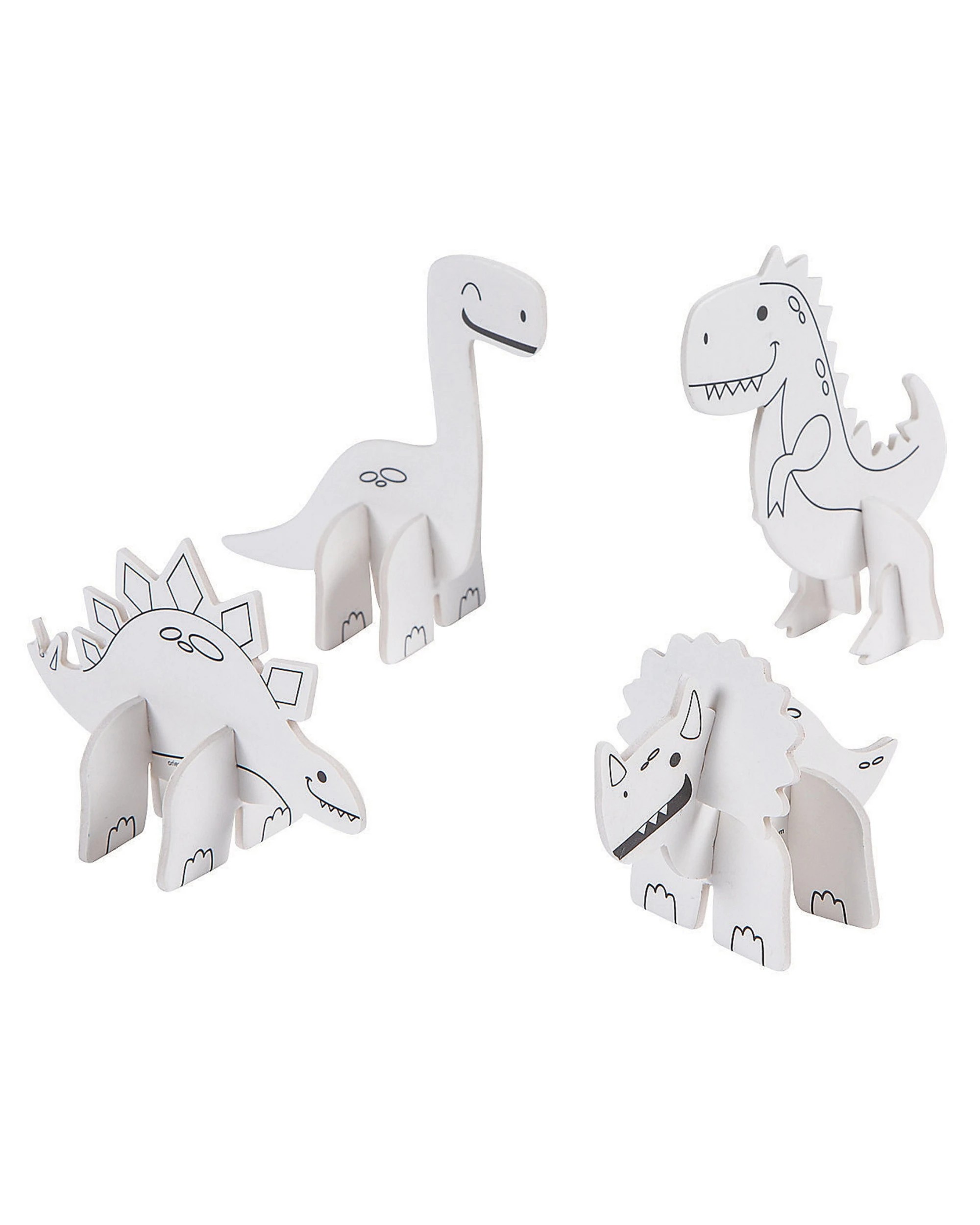 1 Partyrama Colour Your Own Mini Foam Dinosaur Pack of 48, 1 of 2