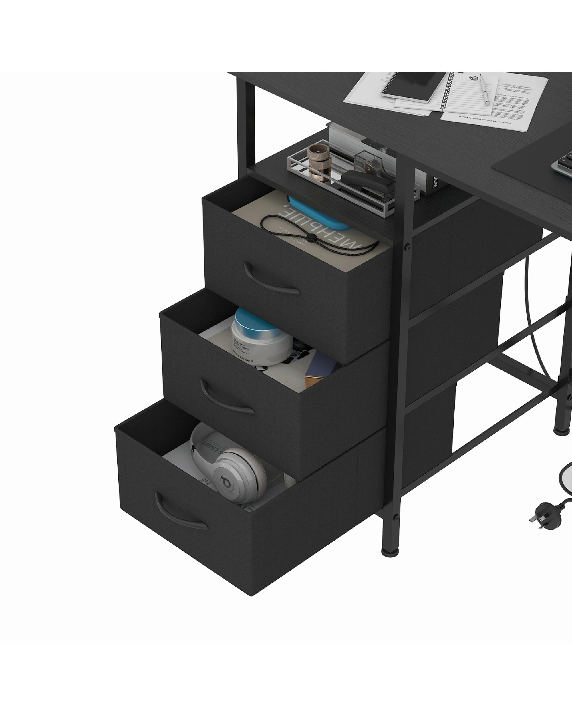 5 Advwin 120cm Computer Desk Reversible Gaming Desk Computer Table Gaming Table Study Desk for Home Office Workstation, 5 of 9