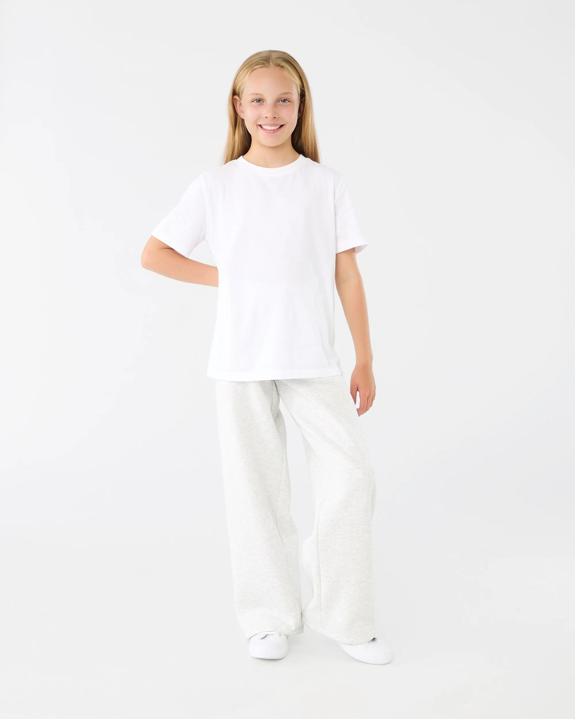 5 Wide Leg Trackpants Wht Marle, 5 of 6