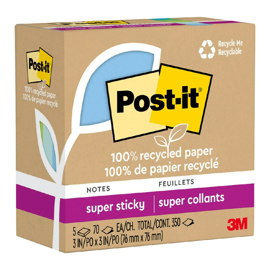 1 Post-It Super Sticky Notes 76 x 76mm Oasis 5 Pack, 1 of 9