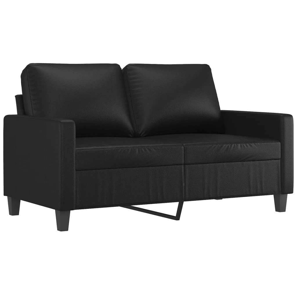 2 Vidaxl 2 Piece Sofa Set With Cushions Faux Leather - Black, 2 of 6