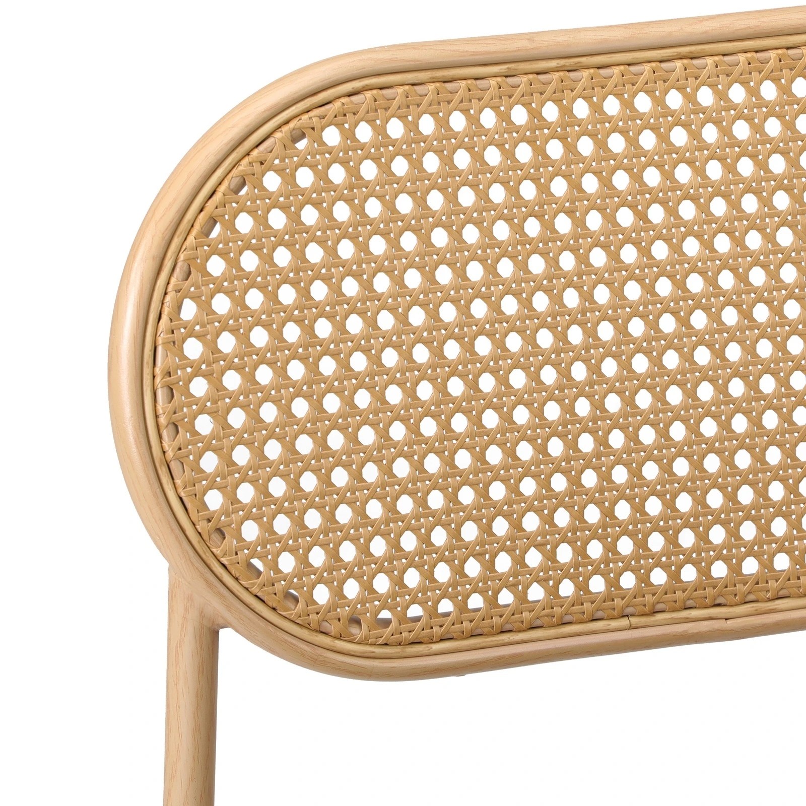 8 Oikiture 4PCS Dining Chair Accent Chairs Rattan Furniture PU Leather - Brown, 8 of 9