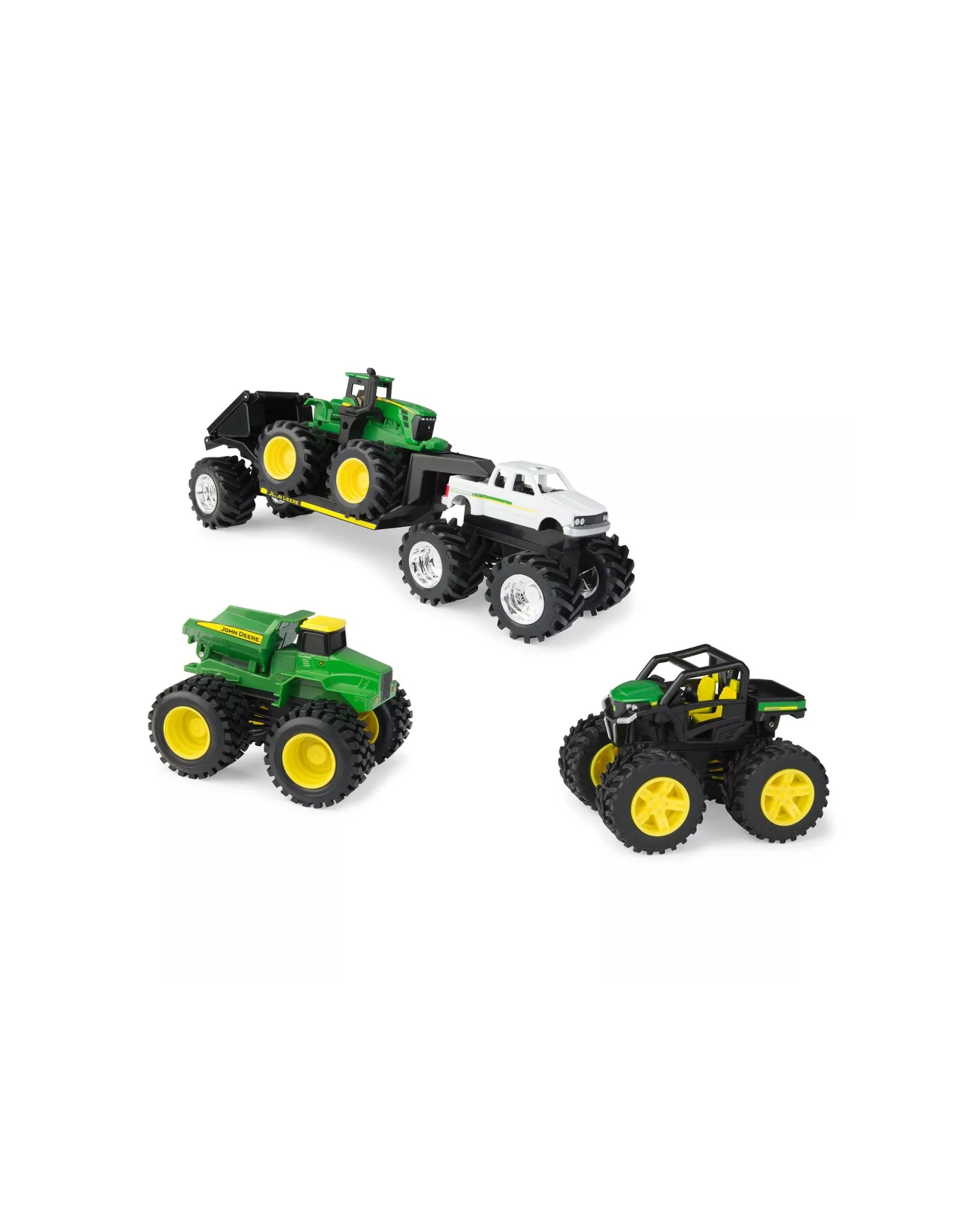 1 John Deere Monster Treads Pickup Truck Trailer Value Set Kids Toy With Off-Road Styling and No Batteries Needed - Multi, 1 of 3