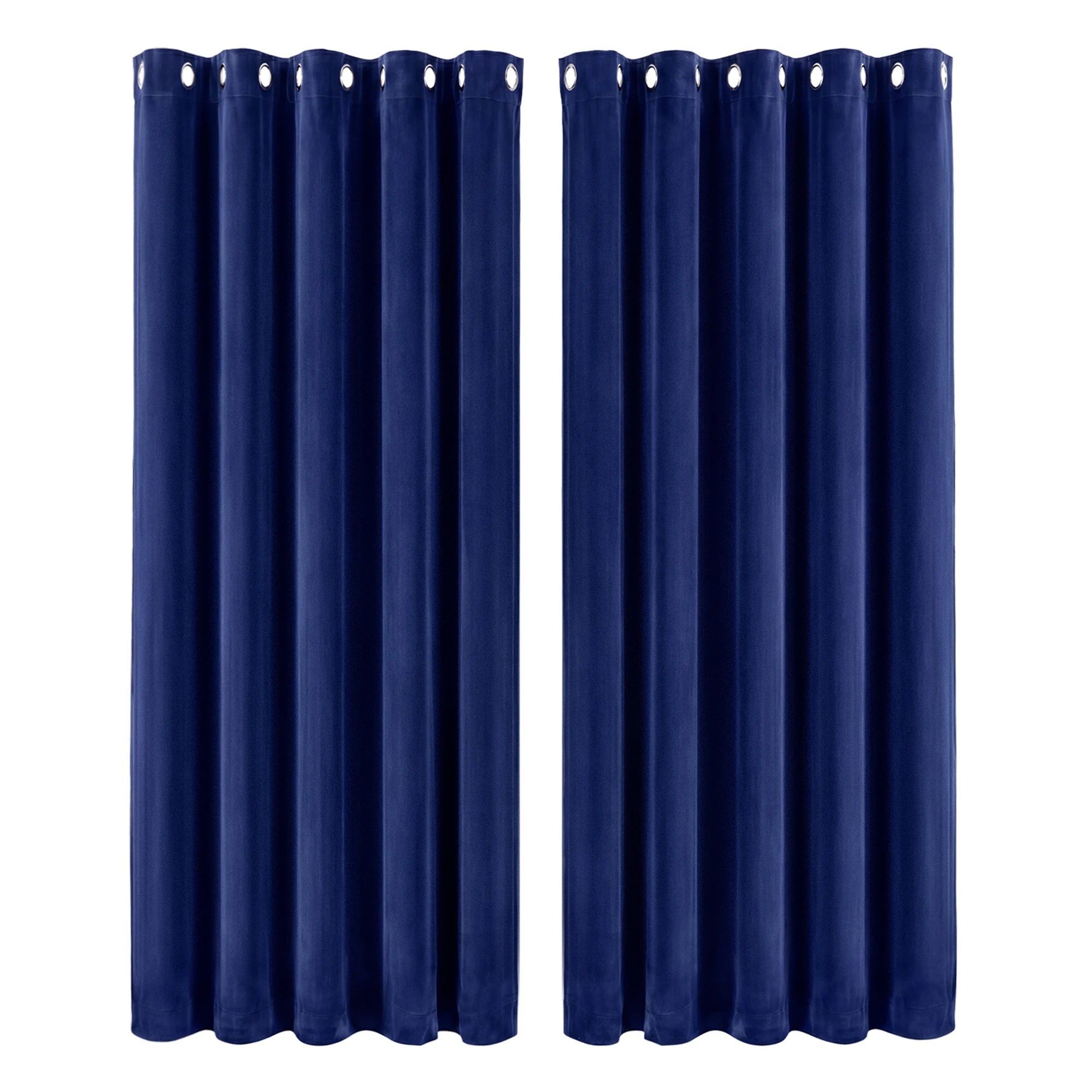 1 Marlow Velvet Blackout Curtains 2-Panel Room Darkening Eyelet Curtains 132x213cm, 1 of 8