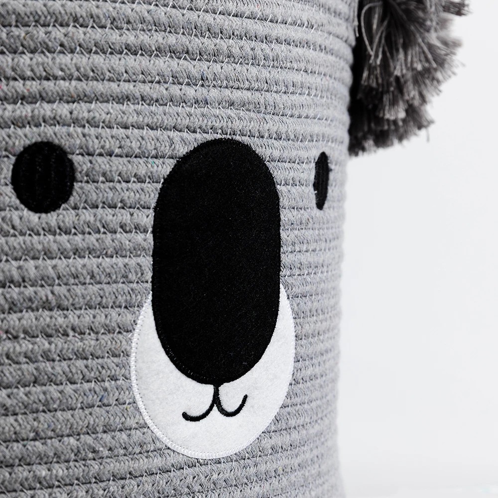 2 Living Textiles Character Koala Cotton Rope Storage Hamper – Assorted, 2 of 5