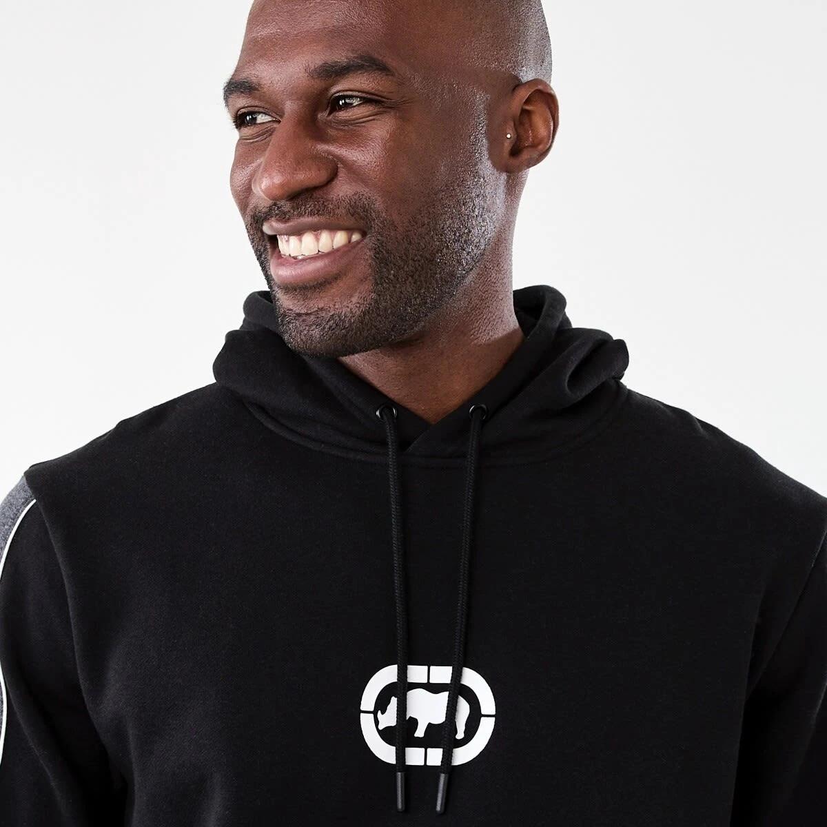 4 Ecko License Panelled Hoodie Black, 4 of 8