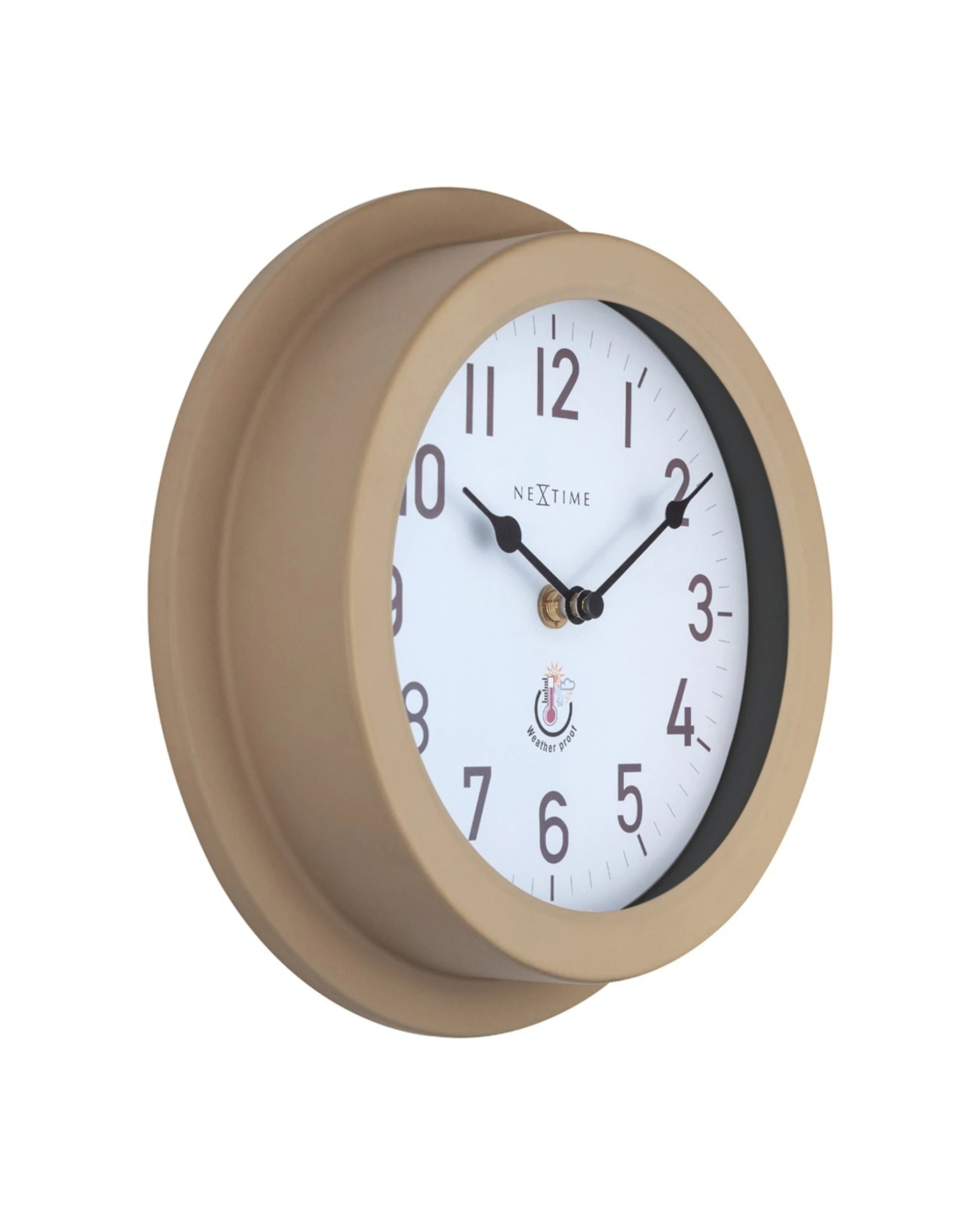 2 NeXtime Poppy Outdoor Wall Clock Water Resistant Metal Case  22cm - Brown, 2 of 5