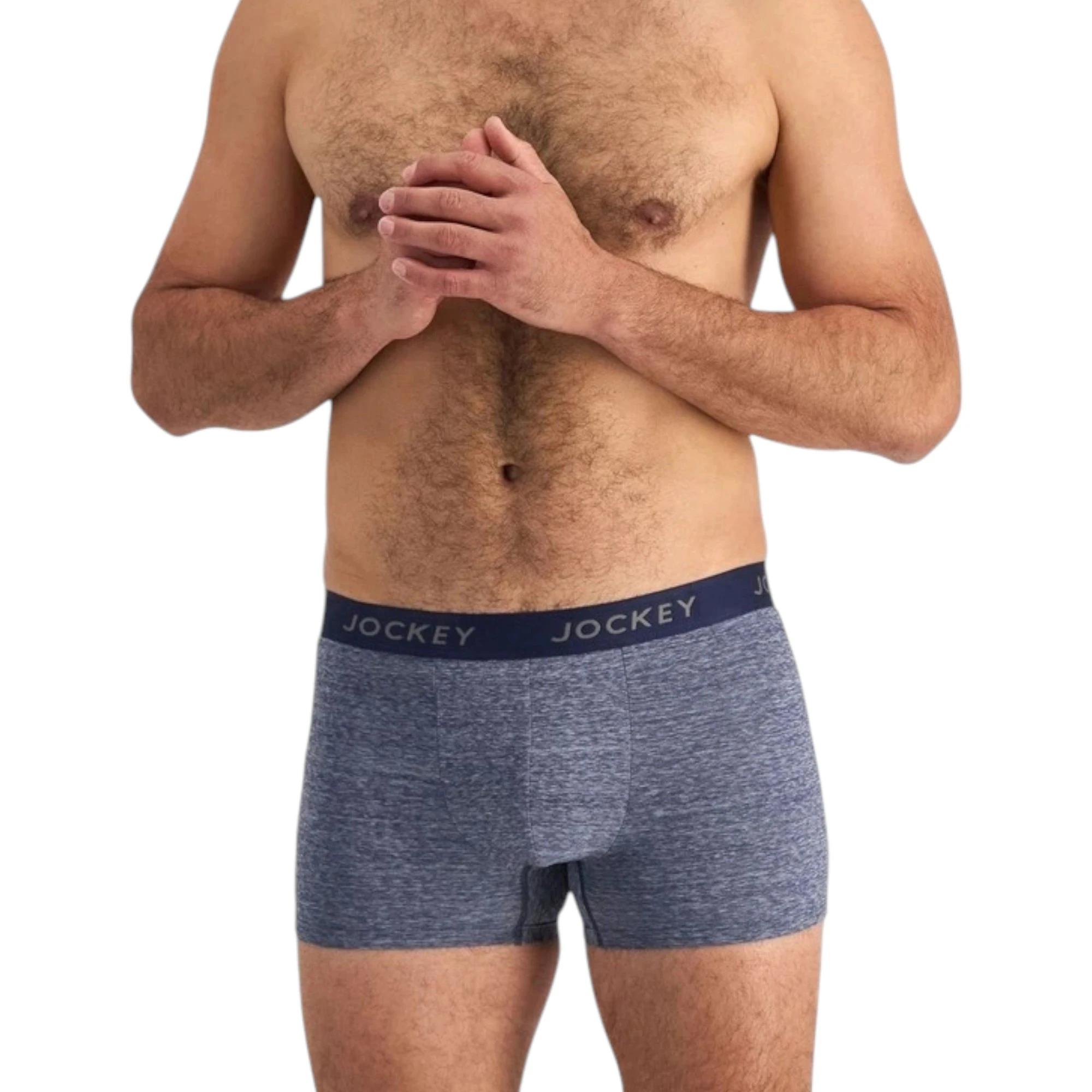 2 Jockey 4 Pack Mens Comfort Classics Microfibre Trunks Navy Marle Underwear NAVY MARLE, 2 of 7