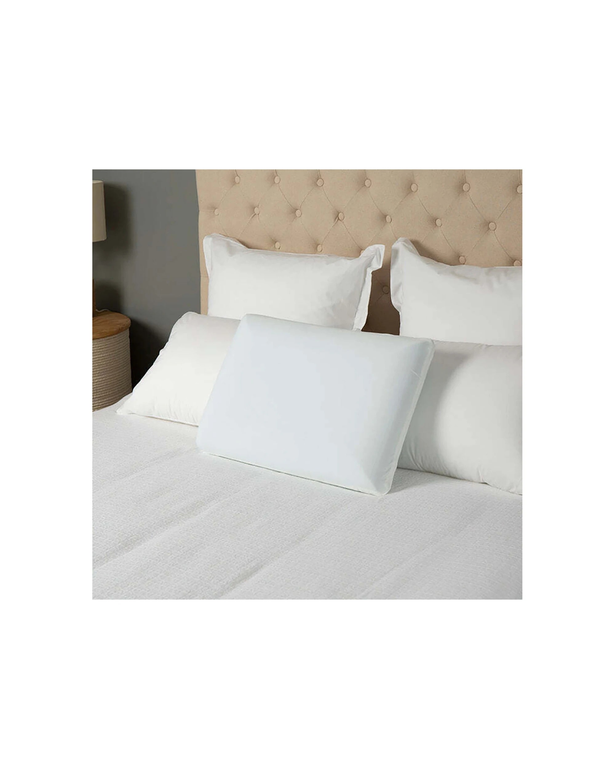 3 Tontine Comfortech Gel Infused Memory Foam Pillow Medium Height - White, 3 of 4