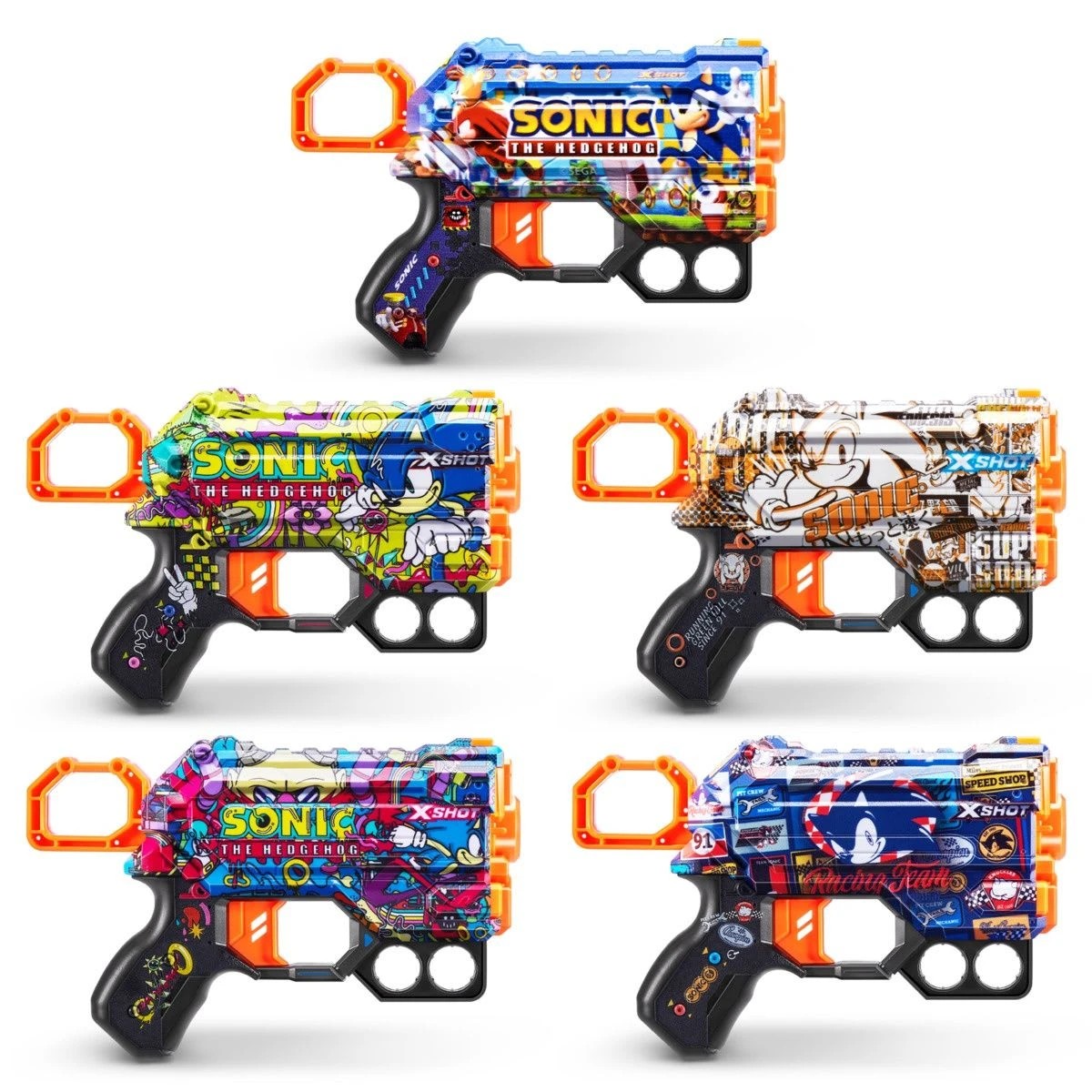 6 Zuru X-Shot Sonic The Hedgehog 8X Skins Menace Blaster Playset - Assorted, 6 of 9