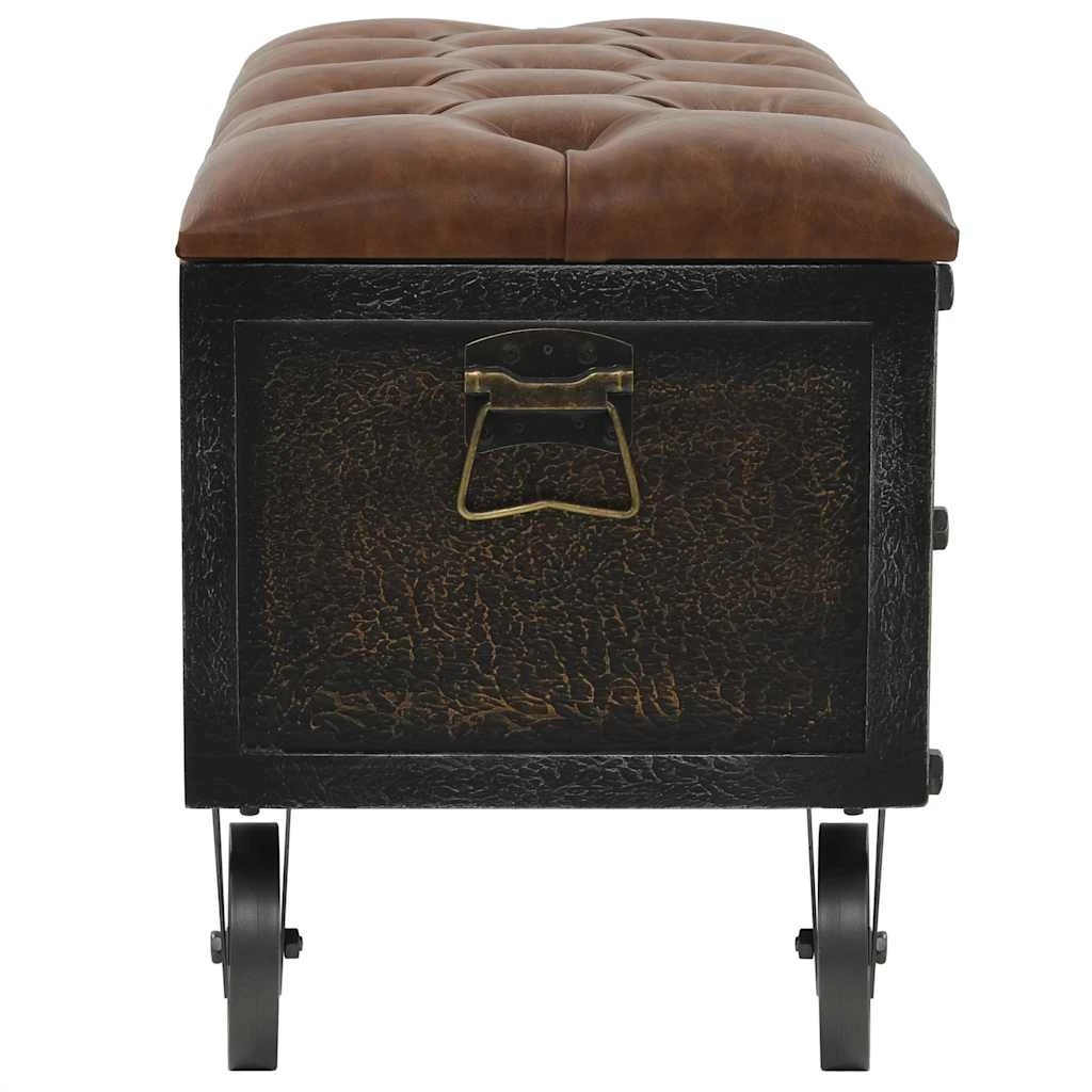 5 Vidaxl Storage Bench Pouffe - Brown, 5 of 9