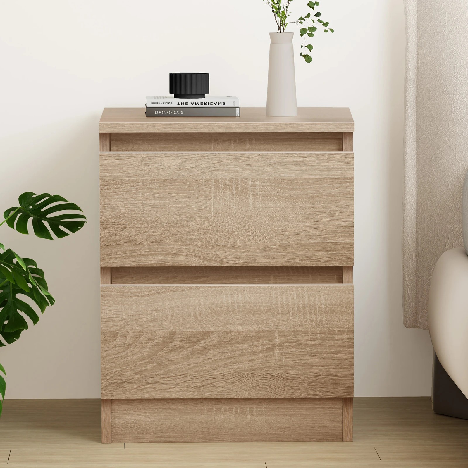 10 Alfordson Bedside Table Nightstand Storage Cabinet Side End Table - Wood, 10 of 10