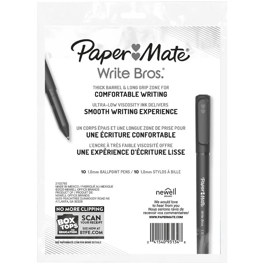 6 Paper Mate Write Bros Ballpoint Pens Blue 10 Pack, 6 of 6