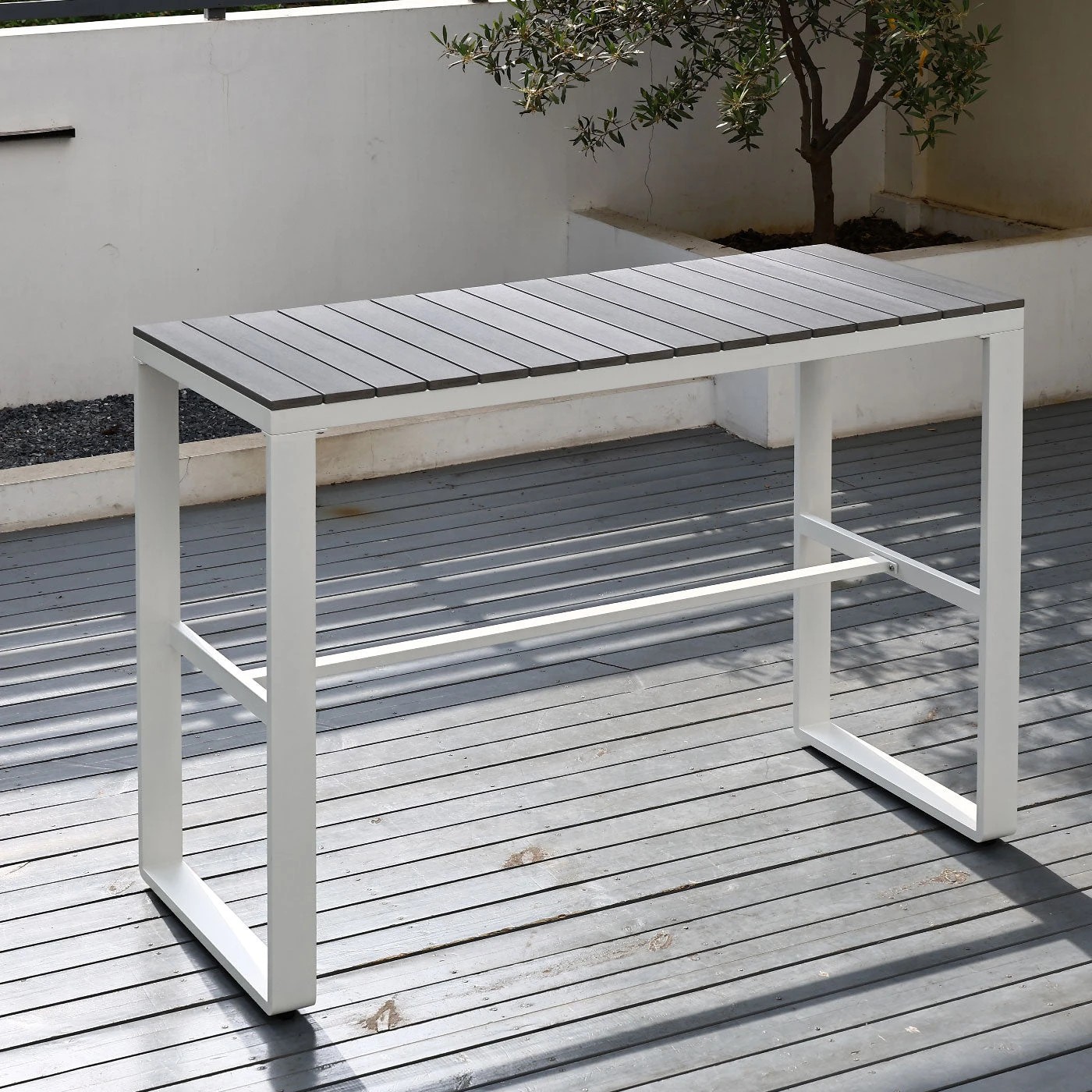 9 Moda Living Brighton White Aluminium 5-Piece Outdoor Bar Table & Stool Set - White, 9 of 10