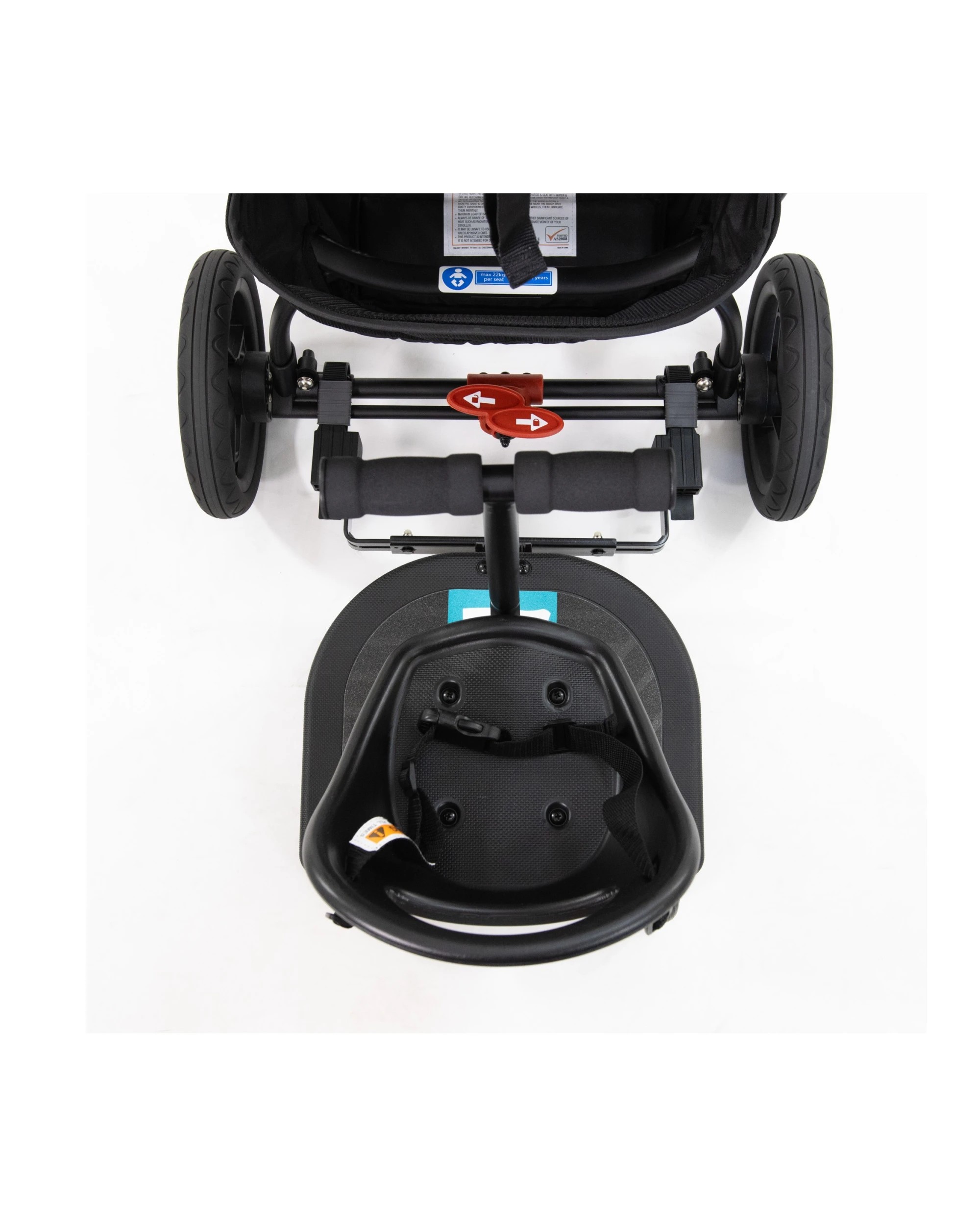 5 Vee Bee Ez Rider Stand Sit Toddler Tandem Seat Board Connector For Stroller Pram
 - Black, 5 of 9