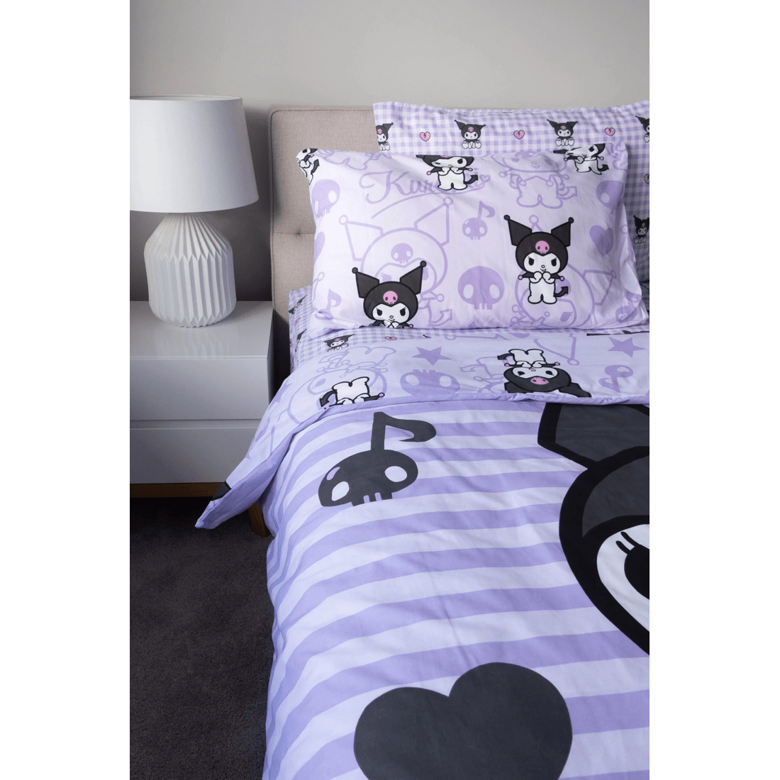 1 Hello Kitty Kuromi Kids Quilt Cover Set - Purple, 1 of 5
